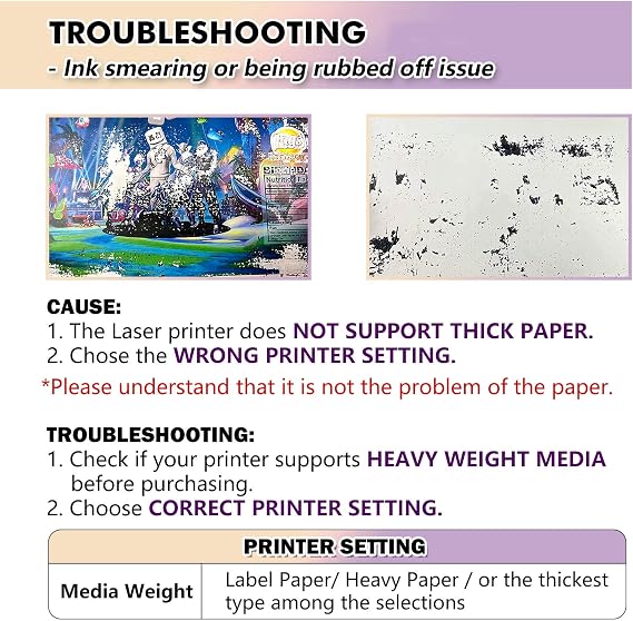 Koala Printable Vinyl Sticker Paper for Laser Printers, Glossy Waterproof