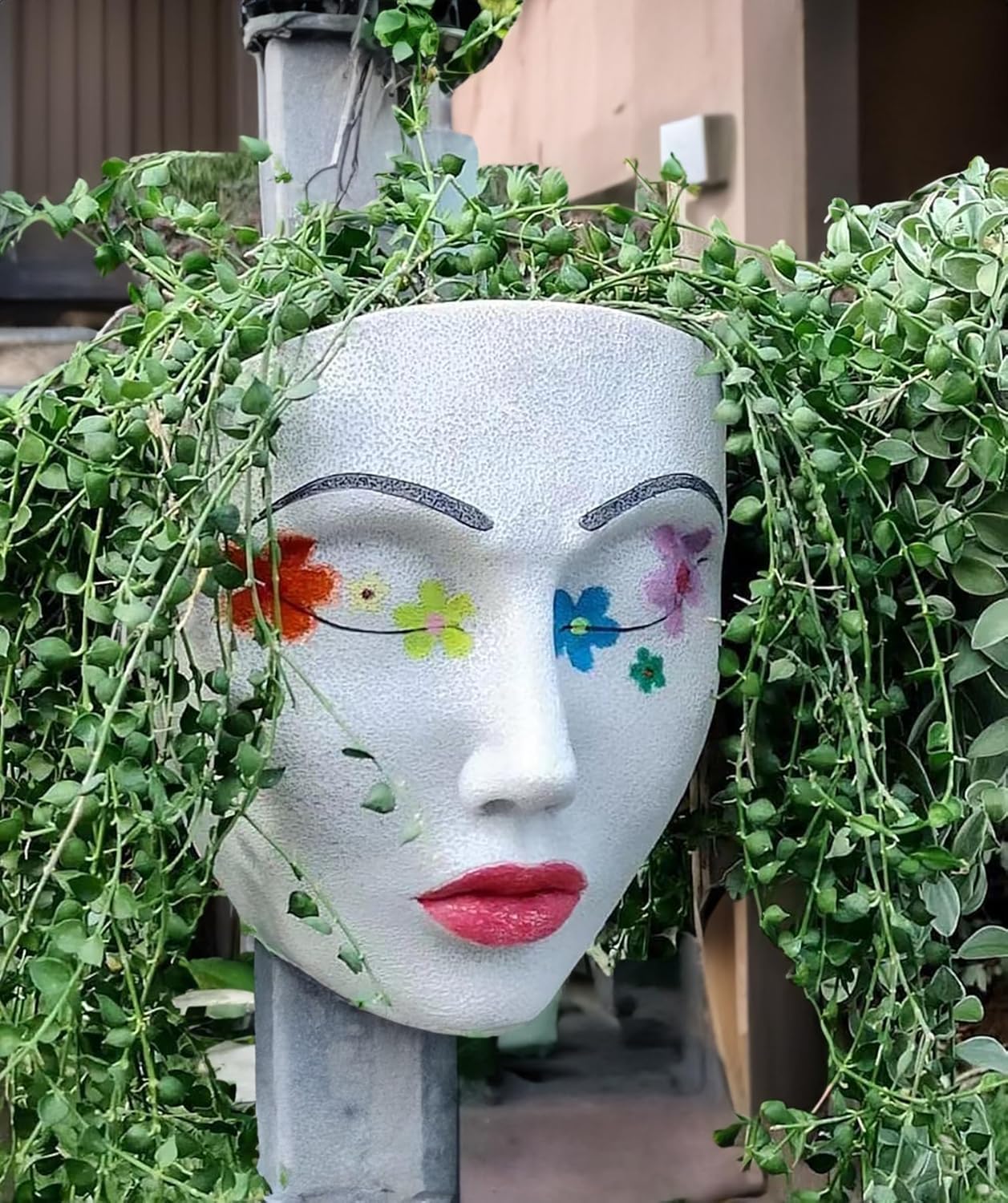 Teaeeno Face Planter Pot for Indoor Outdoor,Wall Flower