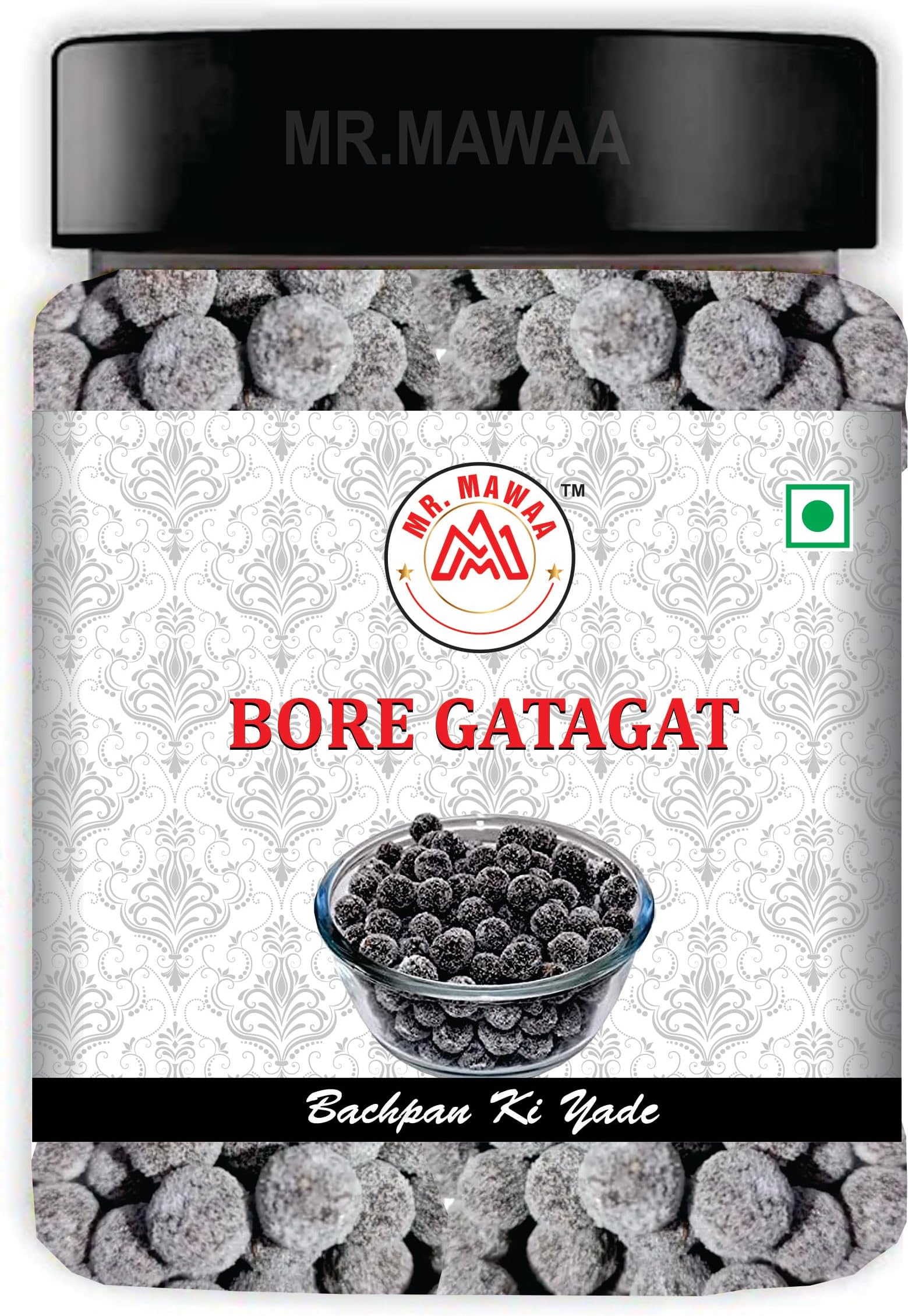 Mr. Mawaa Bore Gatagat Shots – Sweet & Tangy Candy Balls | Khatta Meetha Digestive Shots | Kids’ Favorite Chatpata Candy | Jar Pack