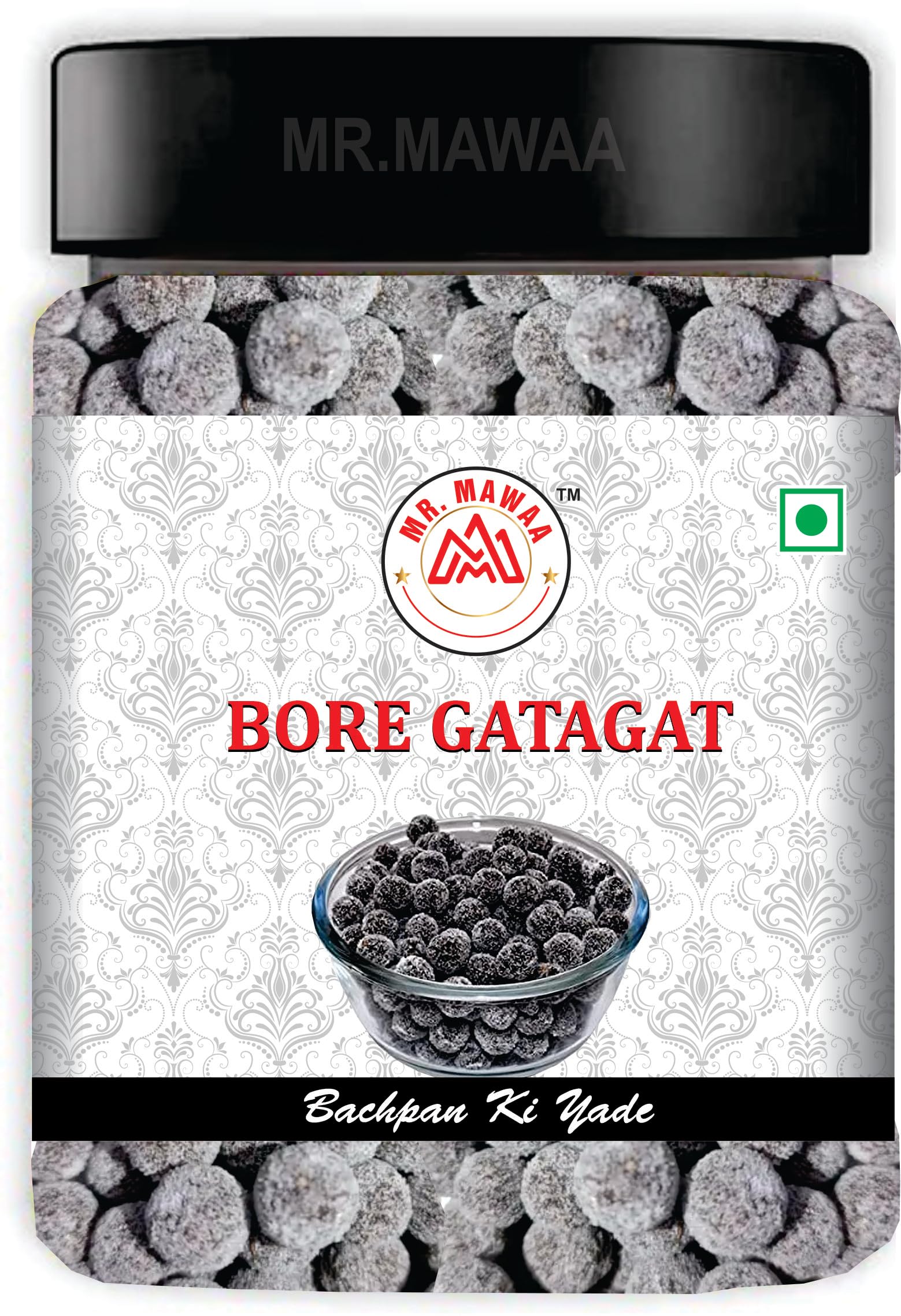 Mr. Mawaa Bore Gatagat Shots – Sweet & Tangy Candy Balls | Khatta Meetha Digestive Shots | Kids’ Favorite Chatpata Candy | Jar Pack