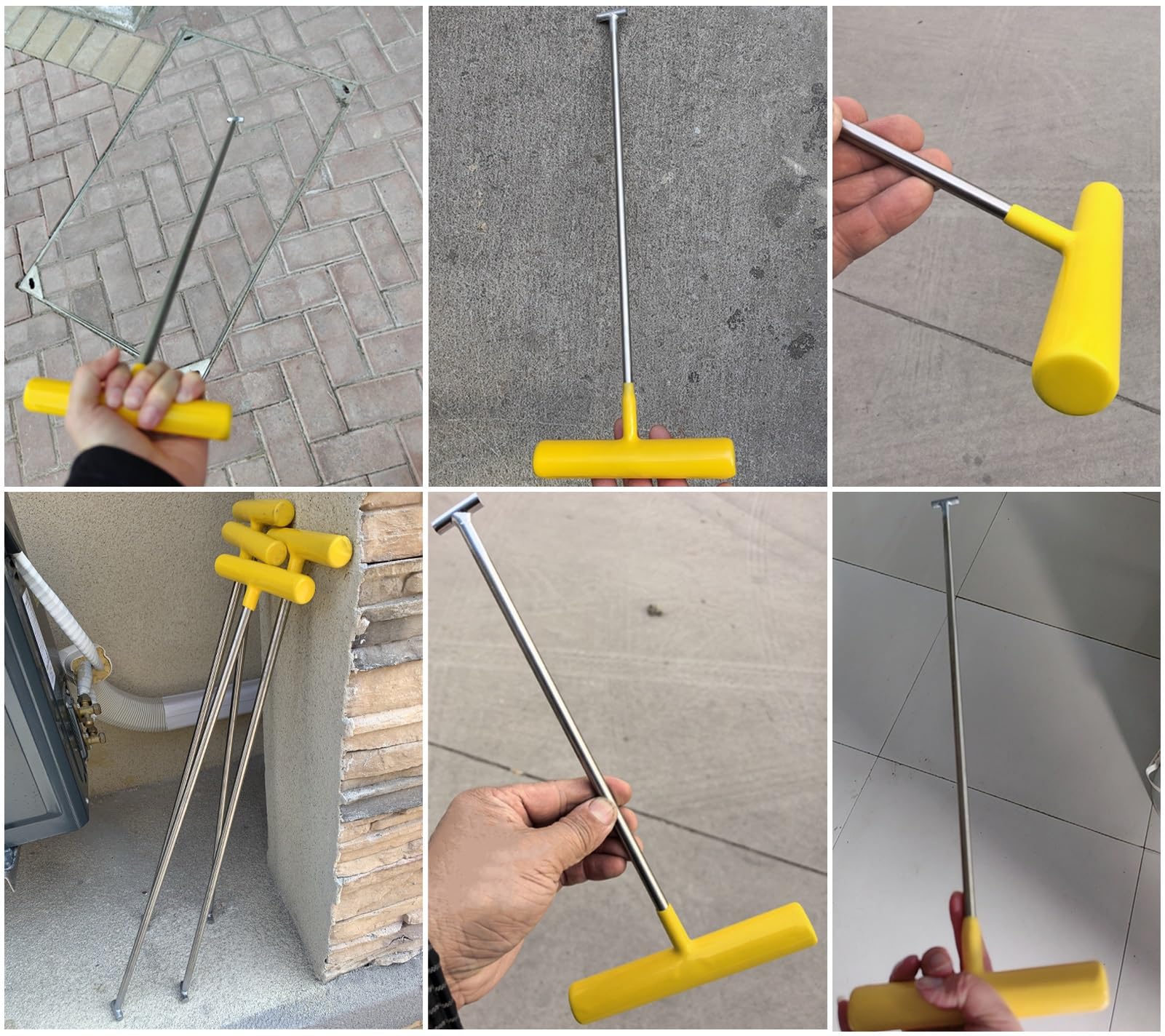 Hochleistungs-Schachtheber – 2er-Pack Stahlhaken-Ziehwerkzeug für Abflussdeckel und Kanalzugang, robuste 68 cm (26,75 Zoll) Lange, tragbare Zughaken für einfache Handhabung