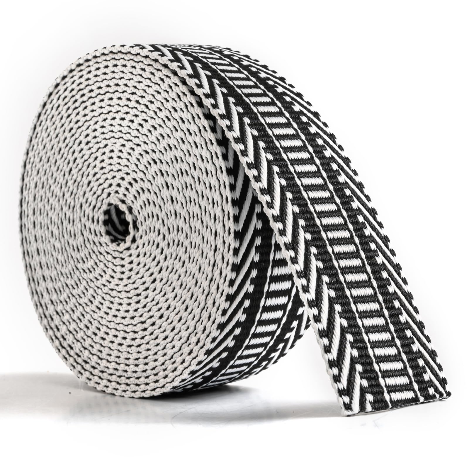 Cotton Webbing 1.5 Inch Heavy Webbing Strap for Bags, Arts and Crafts, High Density Webbing Bohemian Style