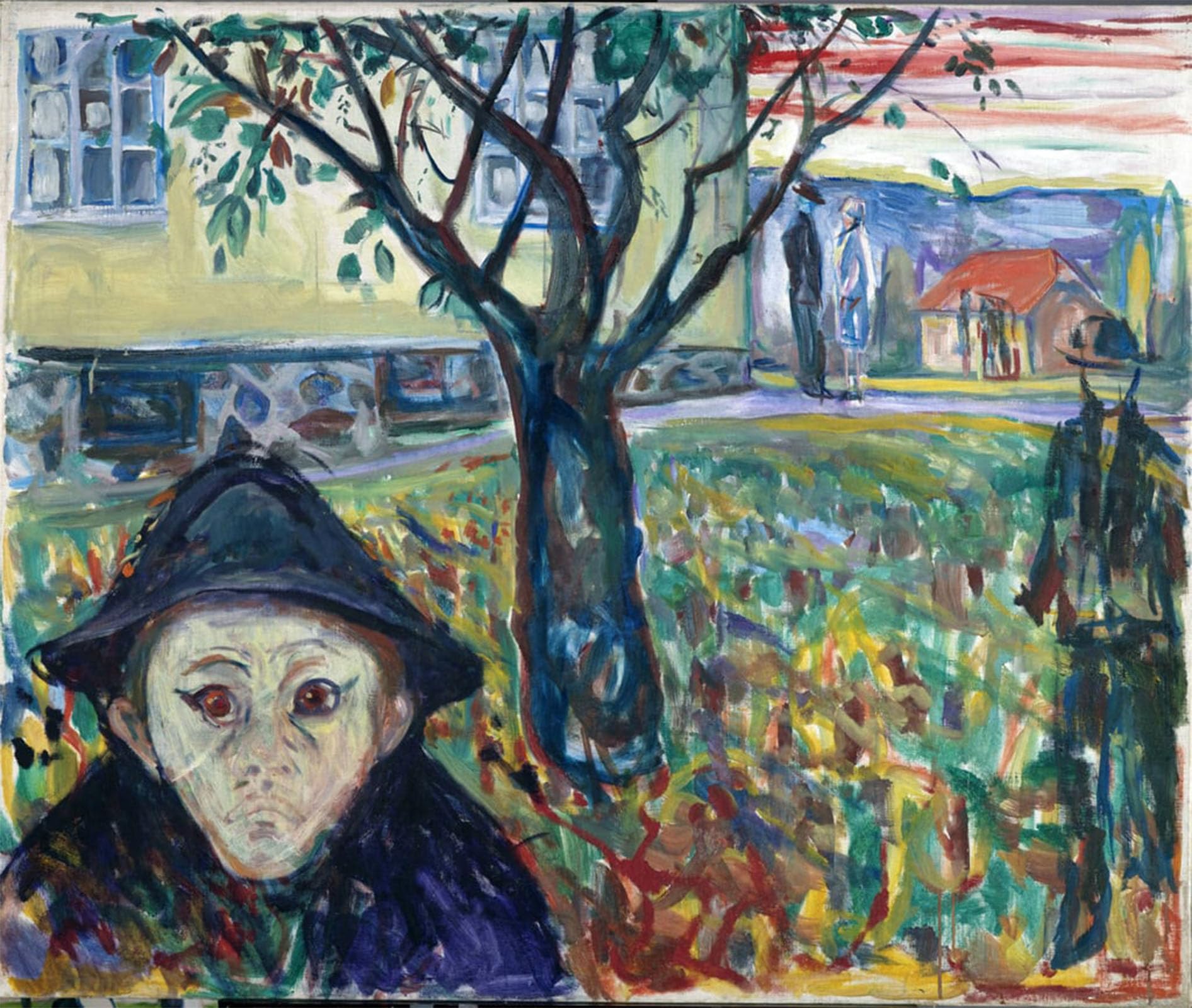 ARTXLXXBN Famous Painting Canvas Artwork Graffiti Print Jealousy in the Garden Edvard Munch Oil on Canvas by Edvard Munch Portrait Canvas Image for Home Decor 60x90cm