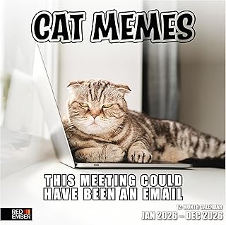 RED Cat Memes 2026 Wall Calendar