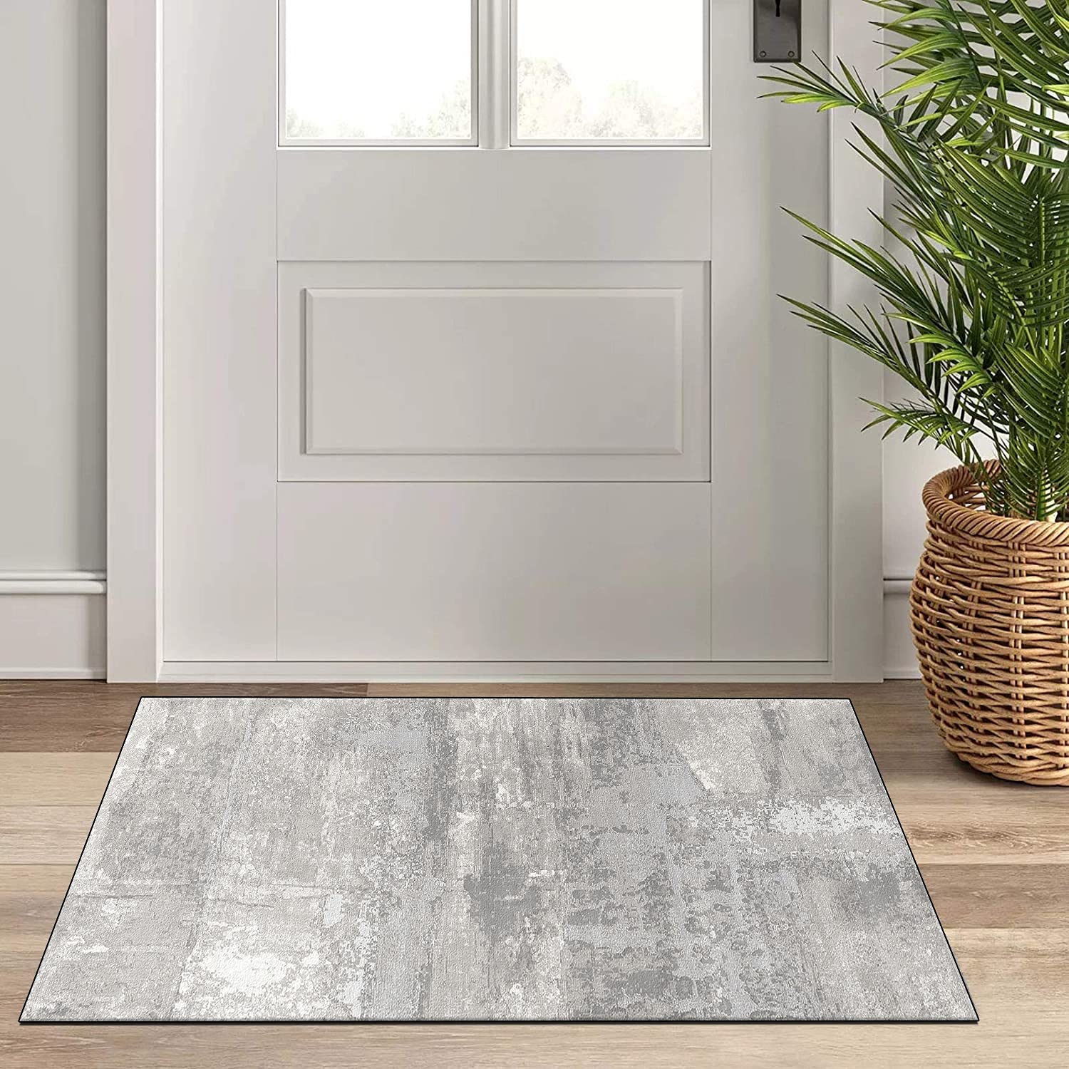 TAPIS DE COULOIR antidérapant ESSENZA gris 80 cm 80x260 cm | Leroy Merlin
