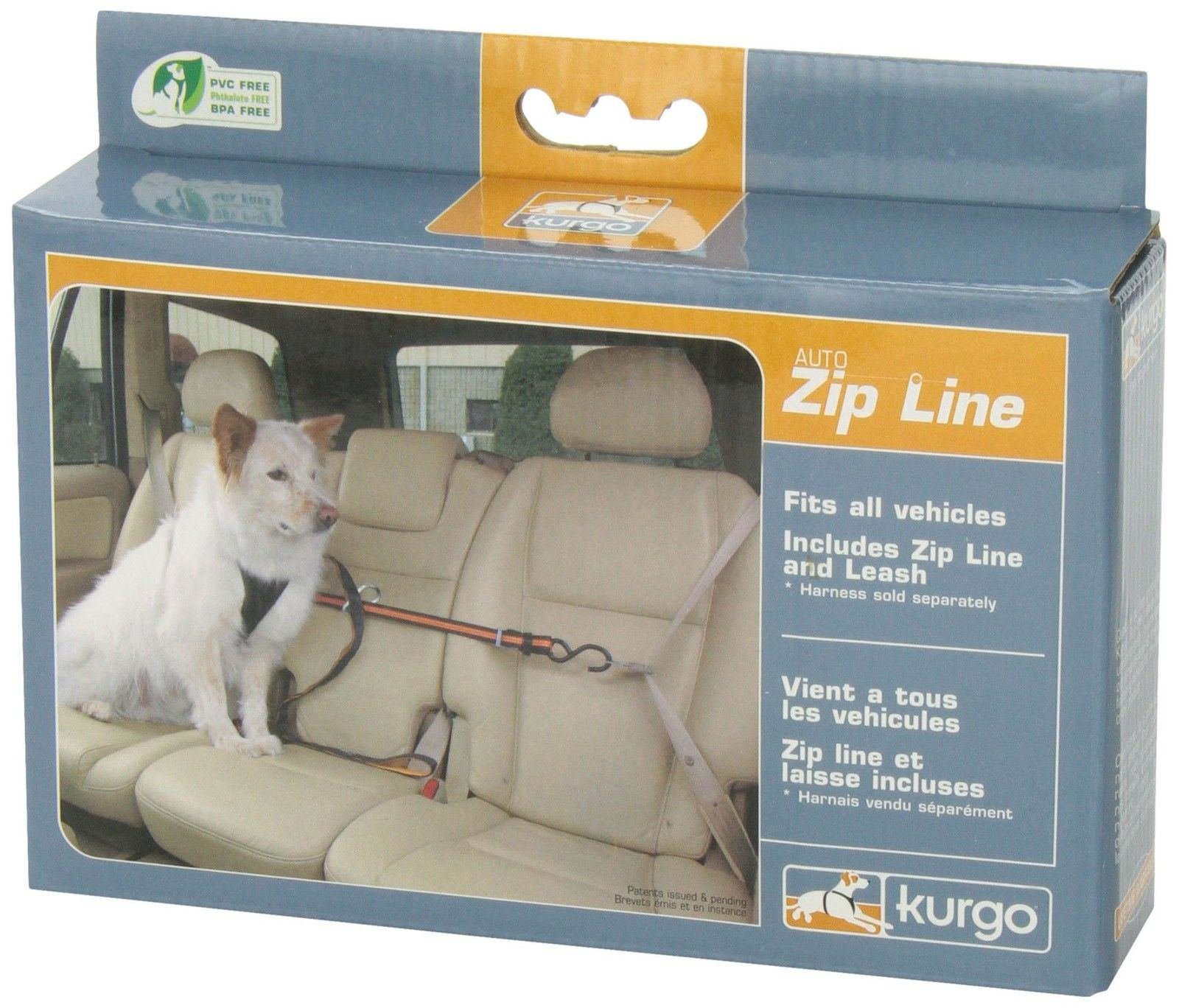 Kurgo Auto Zip Line - Backseat Zipline Harness for Car Travel - Dog Car Accessory for Safe Rides - Adjustable Pet Tether - Durable Nylon Zipline Leash Travel System - image 7
