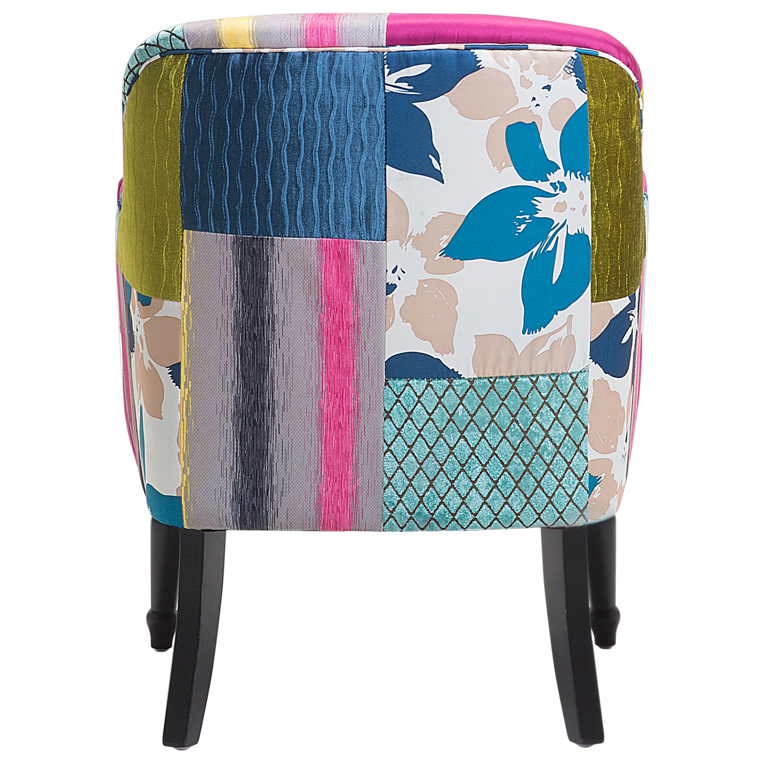Beliani Trendy Sessel Polsterbezug dekorative Rückenlehne/Füße Patchwork bunt Mandal