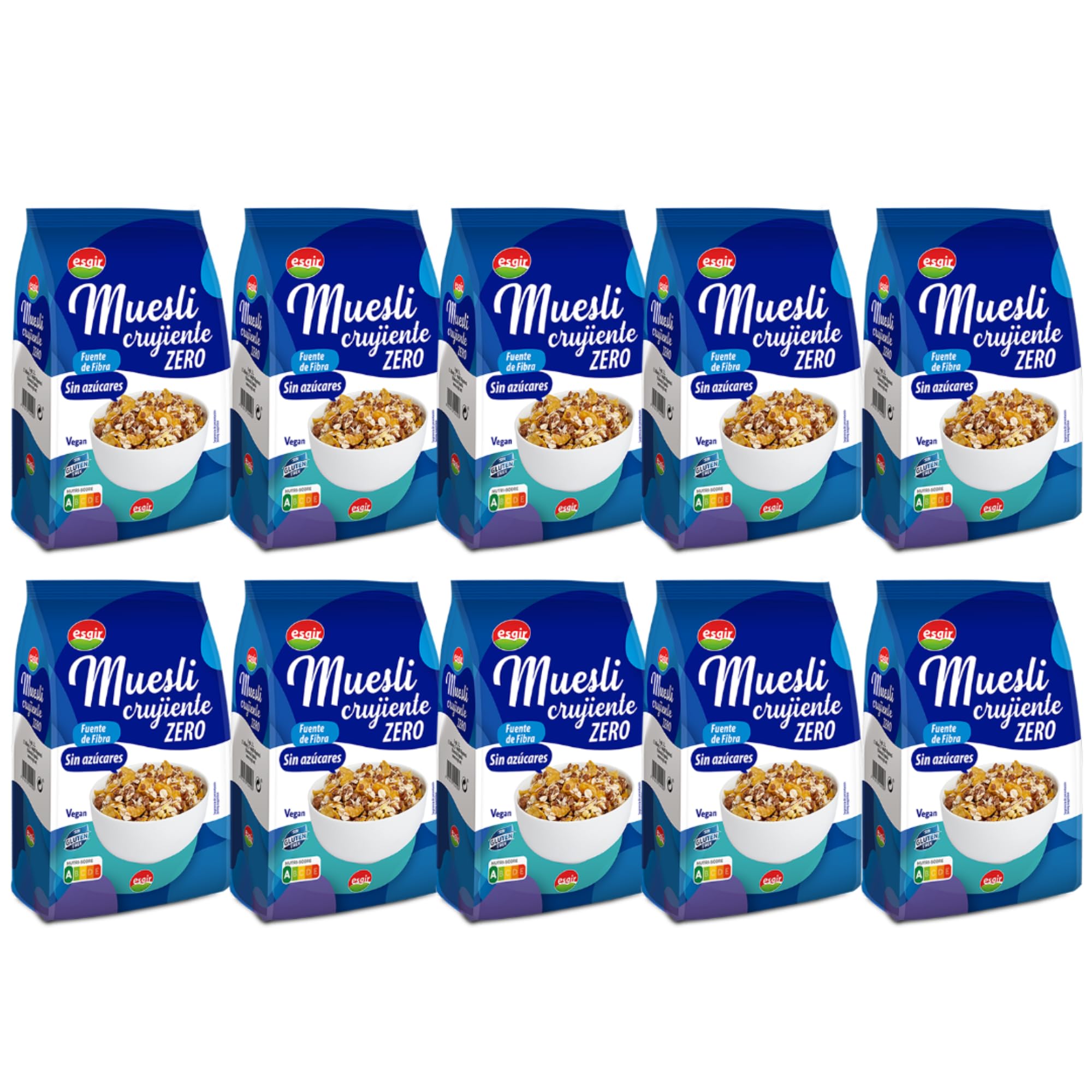 Muesli Crujiente Zero - Esgir - Pack 10 Muesli Crujiente Zero