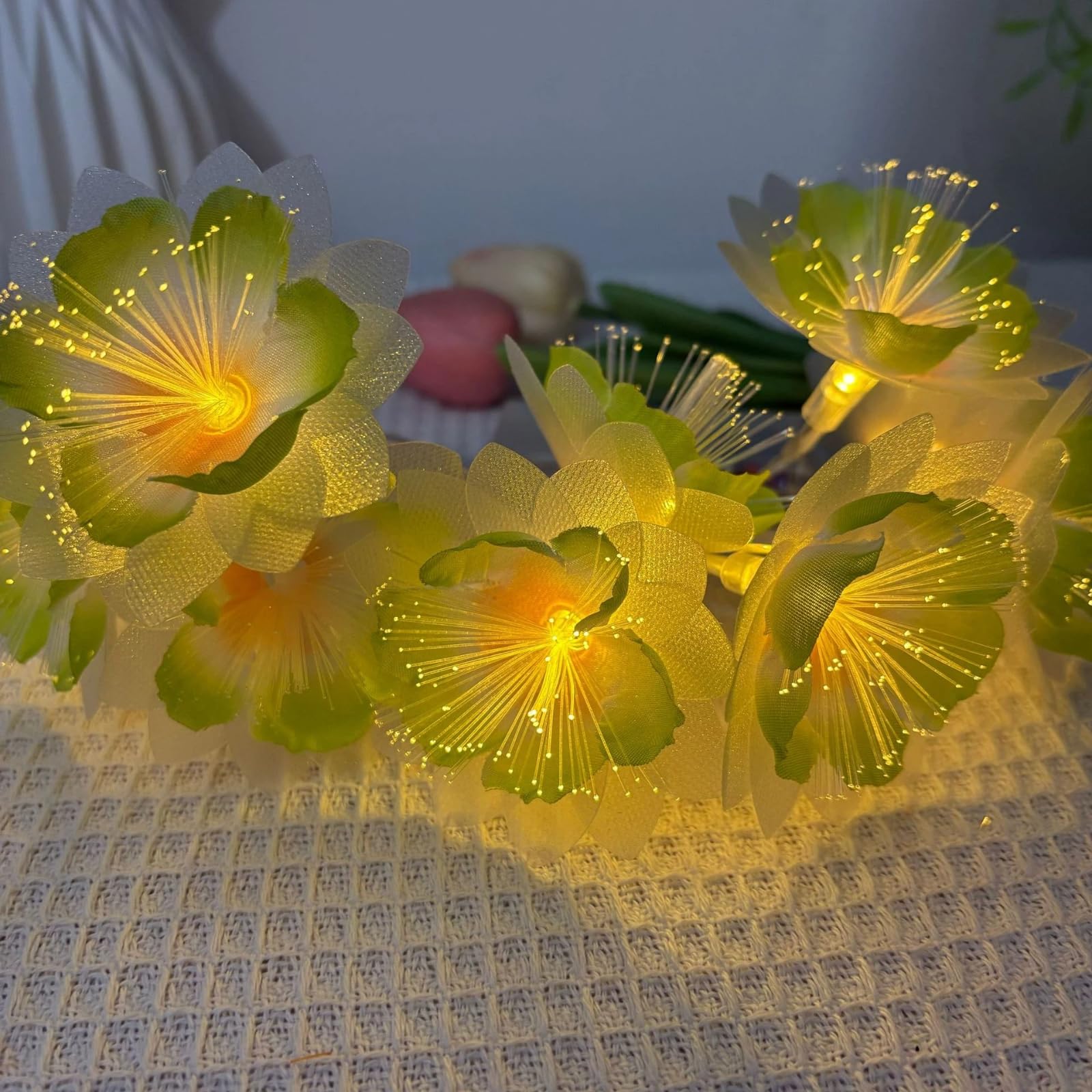Iluminación LED de fibra óptica para decoración navideña e iluminación ambiental