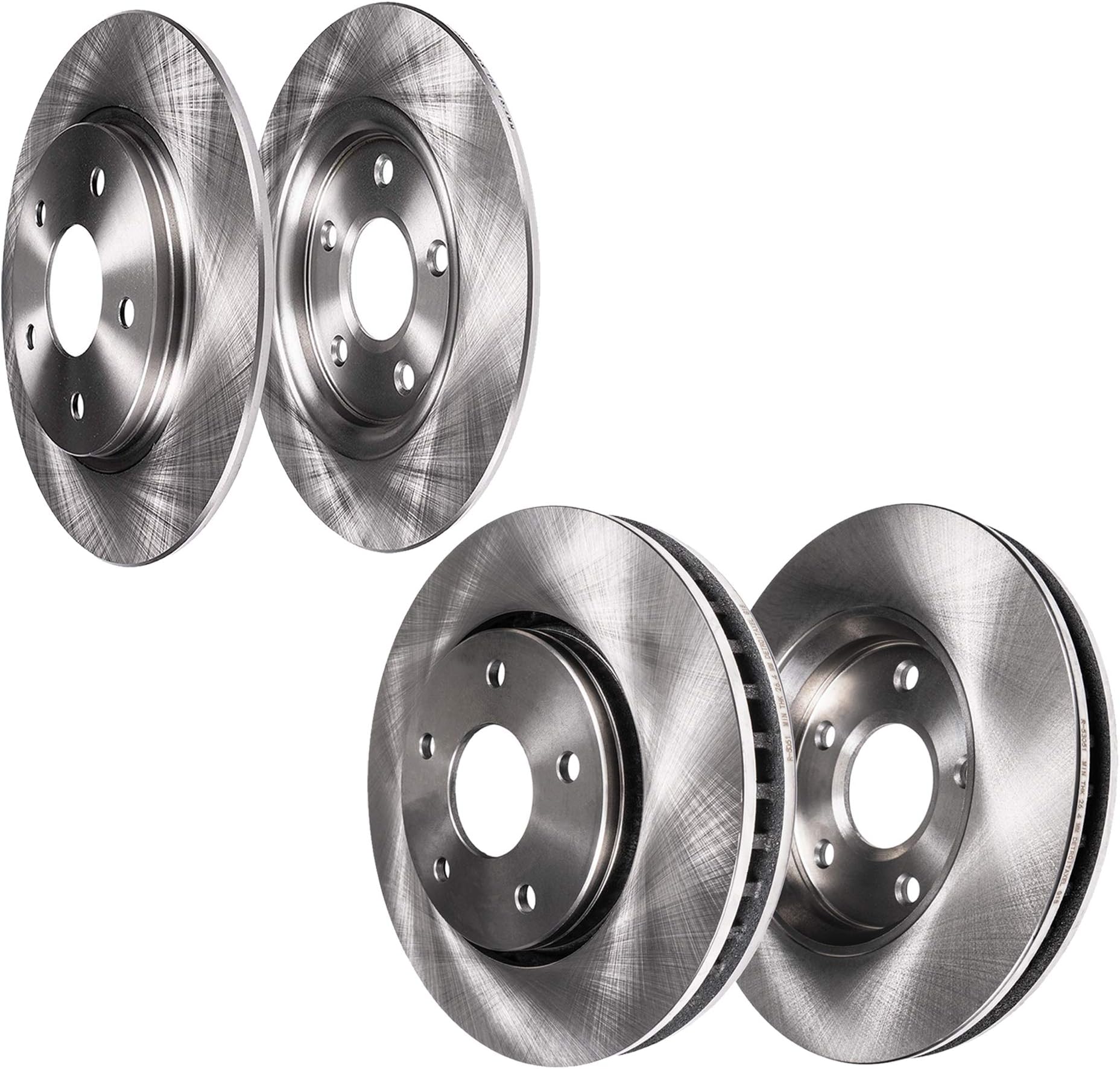 Detroit Axle All (4) Front and Rear Disc Brake Kit Rotors
