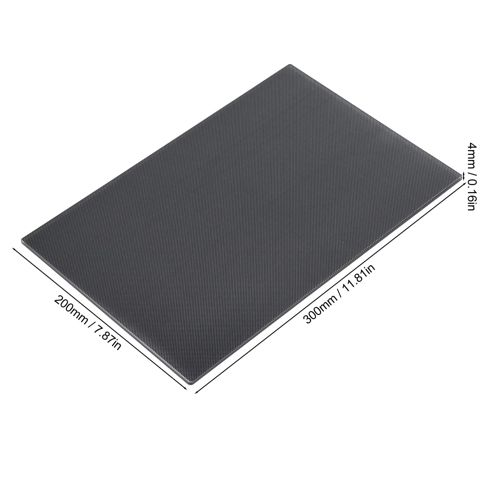 Fyearfly 3D-Drucker Glasplattform 200x200x4mm – Gehärtet Mit Mikroporöser Beschichtung, Für PLA, ABS, PETG, Nylon