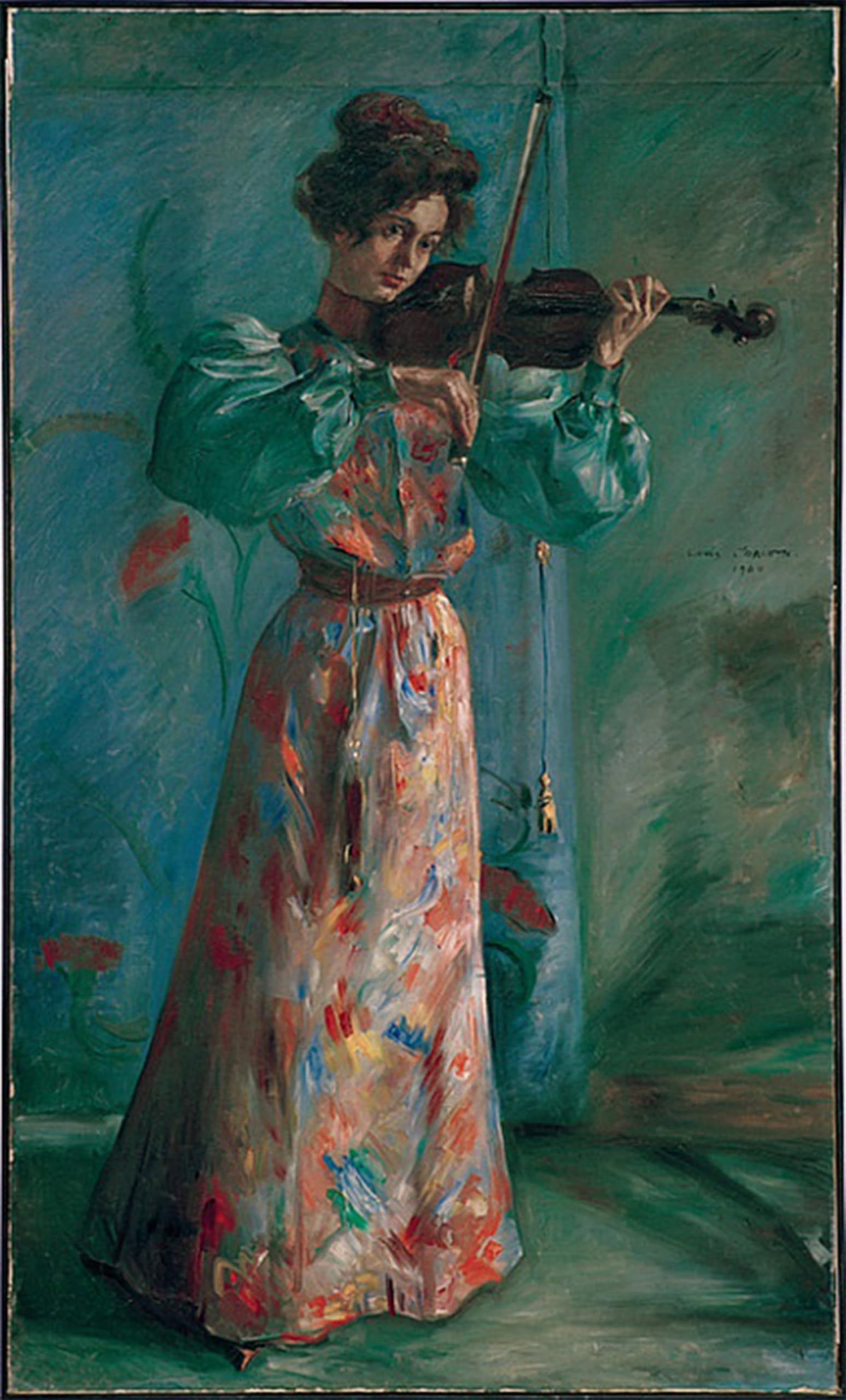 SERENDIPITP Retro Picture Poster Wall Art Pictures Painting the Violinist by Lovis Corinth Wall Art Canvas Print for Wall Decor 60x90cm