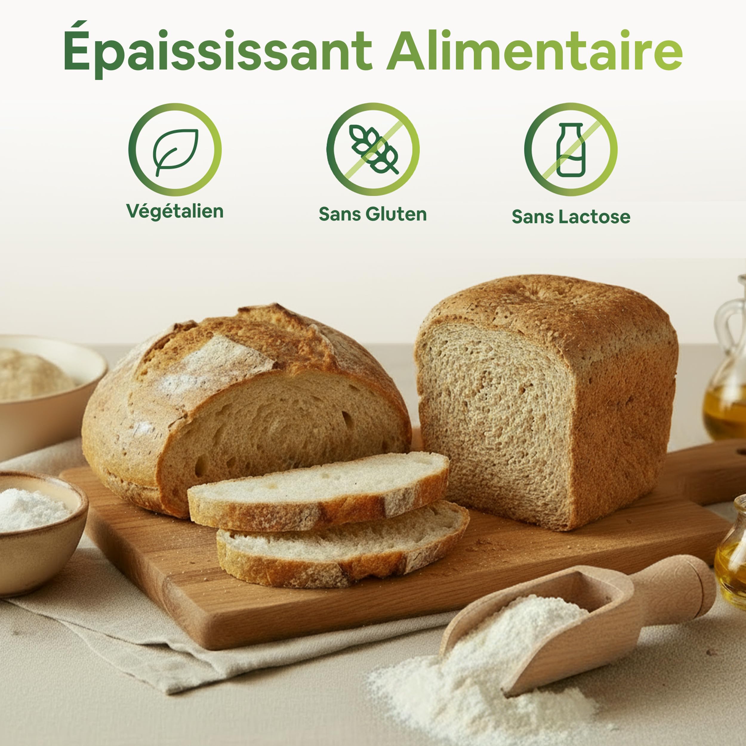 Food Bites Gomme de Xanthane en Poudre 1 Kg – Épaississant Alimentaire Vegan et Sans Gluten – Xanthan Gum Idéale pour Desserts, Glaces – eBook OFFERT avec 20 recettes incluse