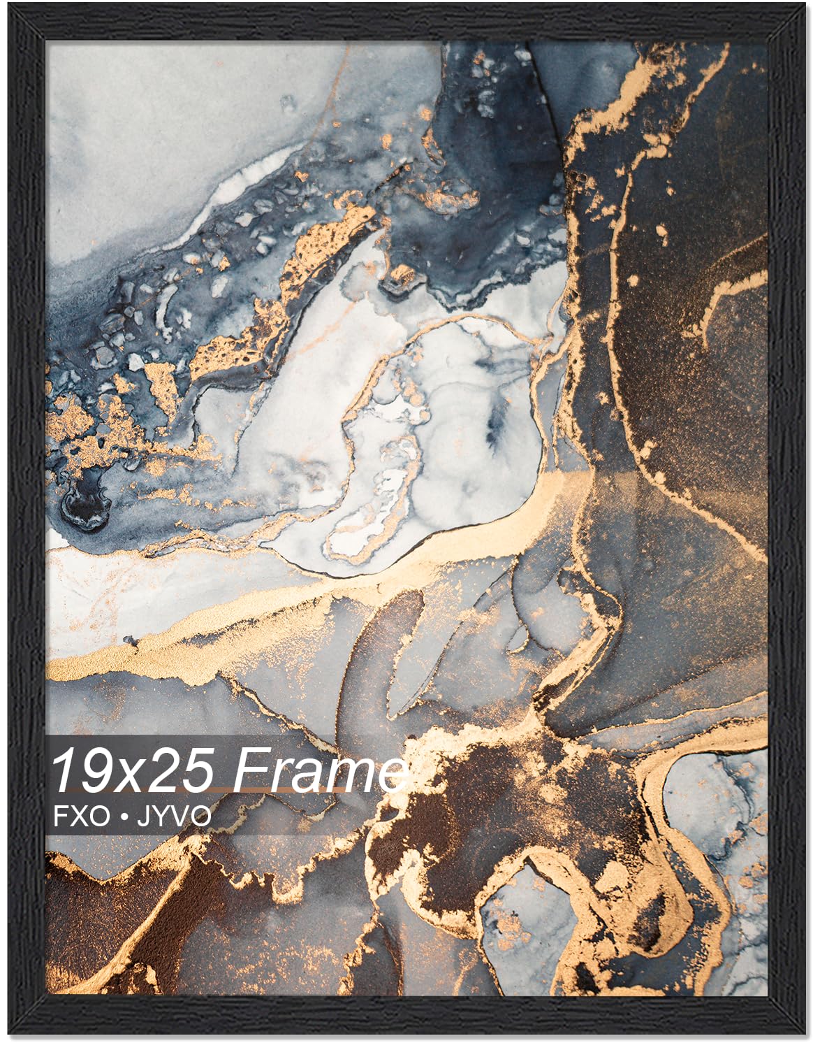 Fxojyvo Engineered Wood 19x25 Frame, Black Picture Frame for 19 x