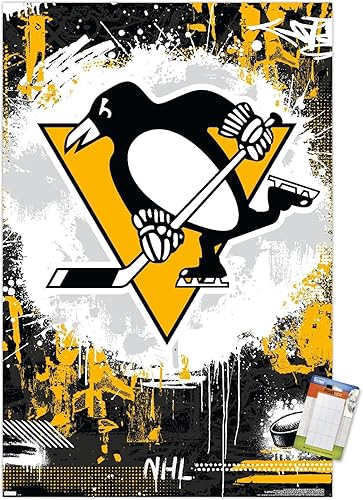 Trends International Póster de pared NHL Pittsburgh Penguins - Maximalist Logo 23