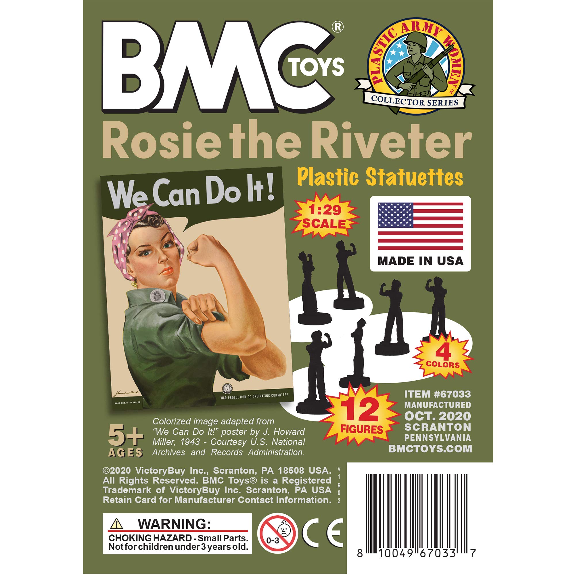 【中古】「非常に良い」BMC Rosie The Riveter プラスチックフィギュア - 12個入り タン OD グリーン グレー & ピンク - 米国製 Amazon.com: BMC Rosie the Riveter Plastic Figures - 12pc Tan OD