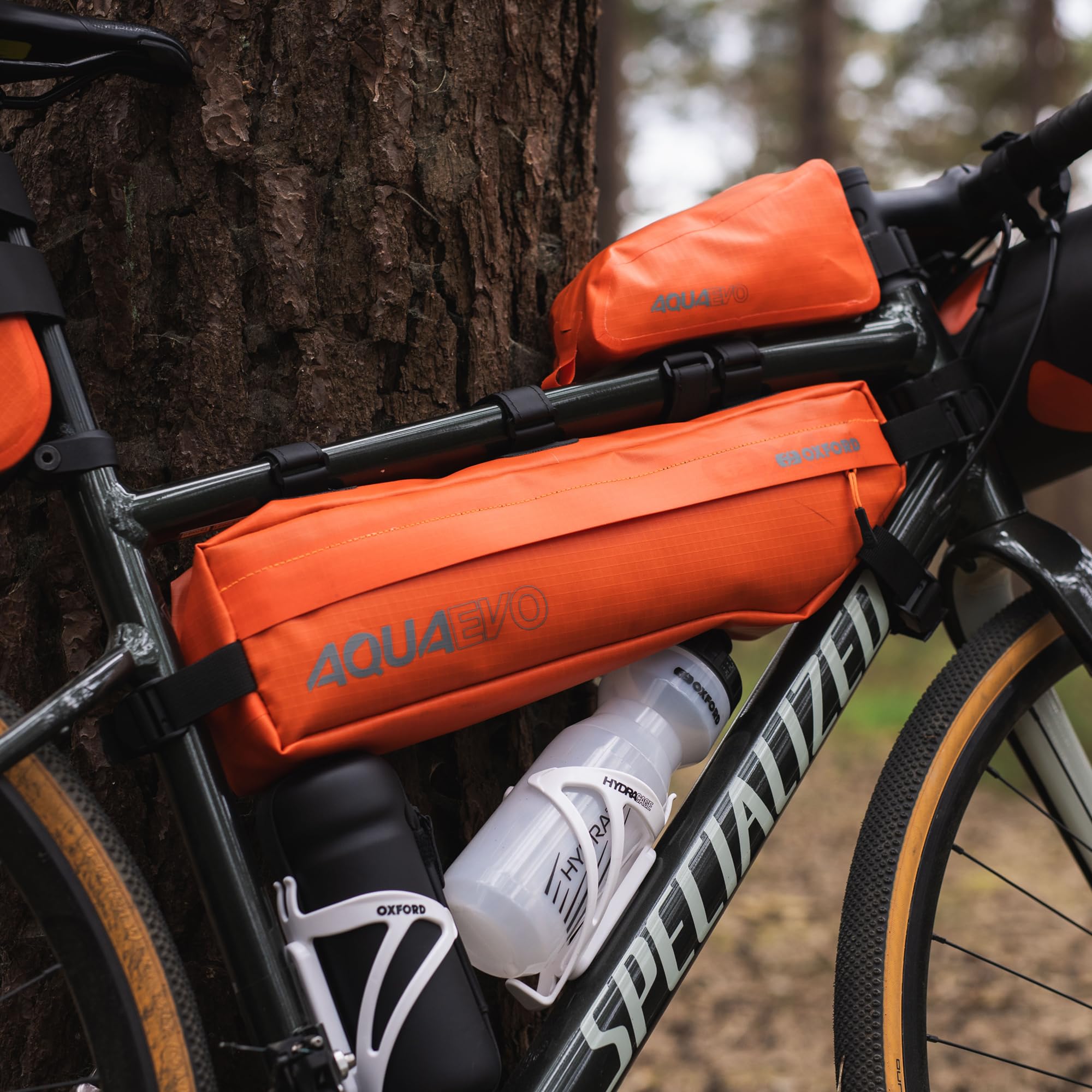 Oxford Aqua EVO Adventure - Juego de Marcos para Bicicleta, Color Naranja
