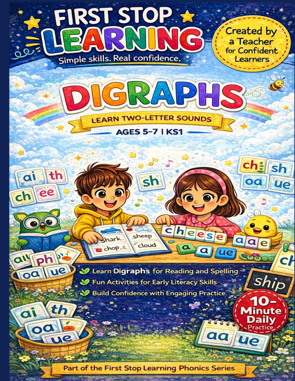 Digraphs: Learn two-letter sounds: Book 1 of the digraph series (First Stop Learning)