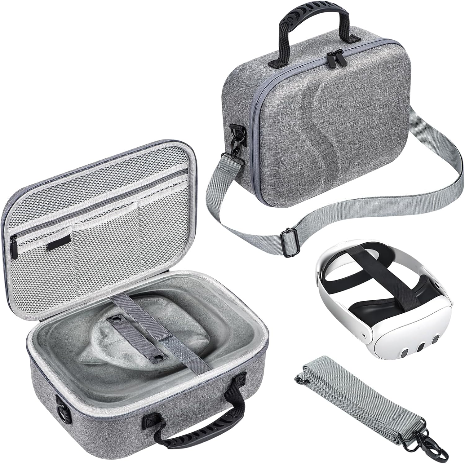 iEago RC Carry Case for Meta Quest 3, Travel Storage Bag Carrying Case VR Headset/Elite Head Strap, Controller Grips Hard Case, Fixed Storage Controllers and Head Strap and Accessories Quest 3 Case iEago RC Carry Case for Meta Quest 3, Travel Storage Bag Carrying Case VR Headset/Elite Head Strap, Controller Grips Hard Case, Fixed Storage Controllers and Head Strap and Accessories Quest 3 Case