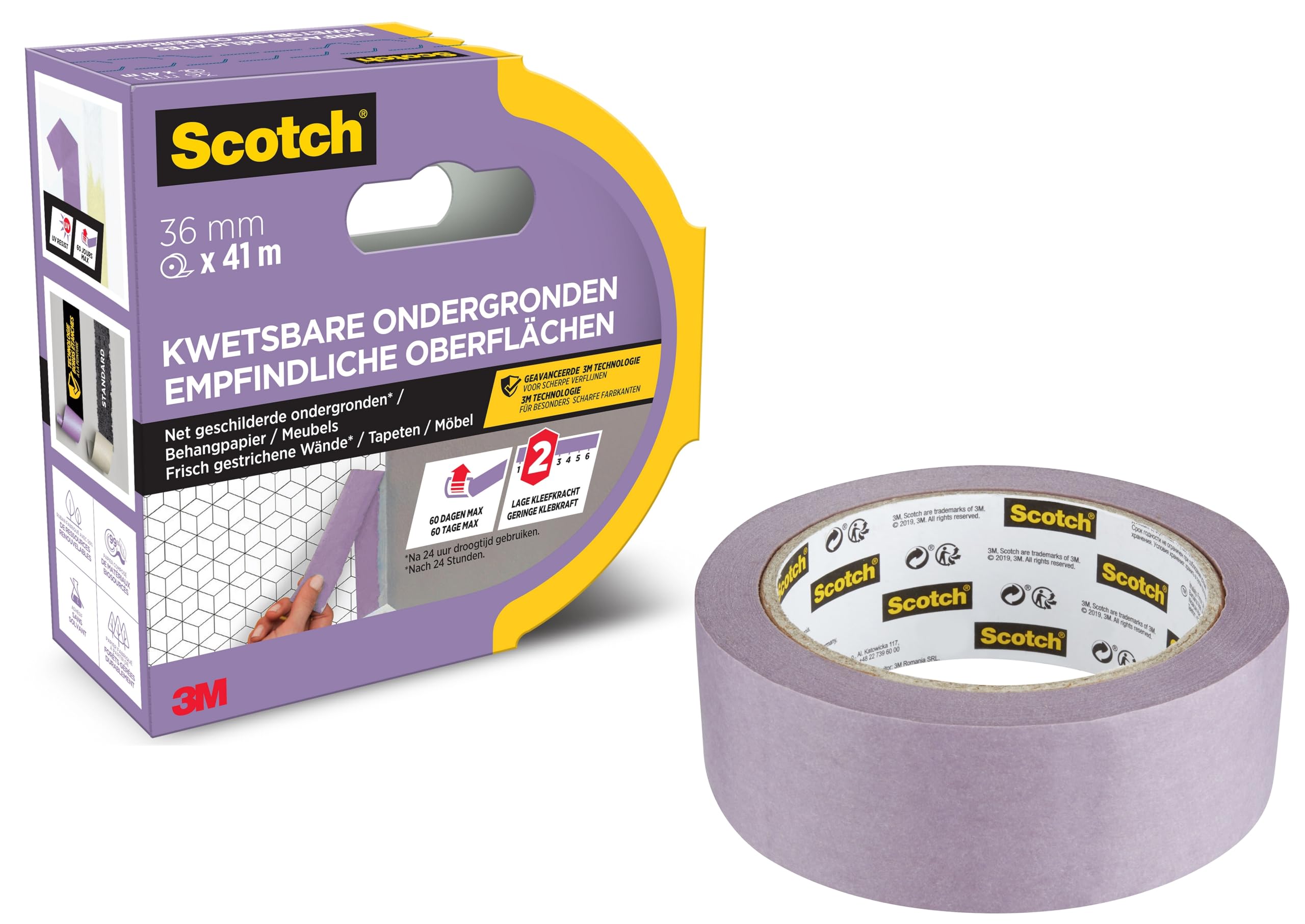 Scotch 40011915 Double-Sided Mounting Tape - 19 mm x 1.5 m - White