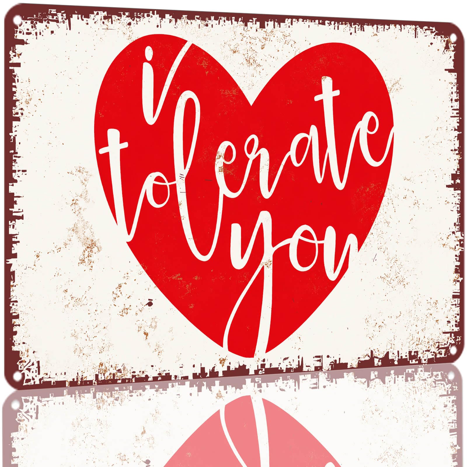 Kwqdozf As Pic 8X12 Inch Vintage Aluminum Sign I Tolerate You Retro Wall Decor Metal Tin S
