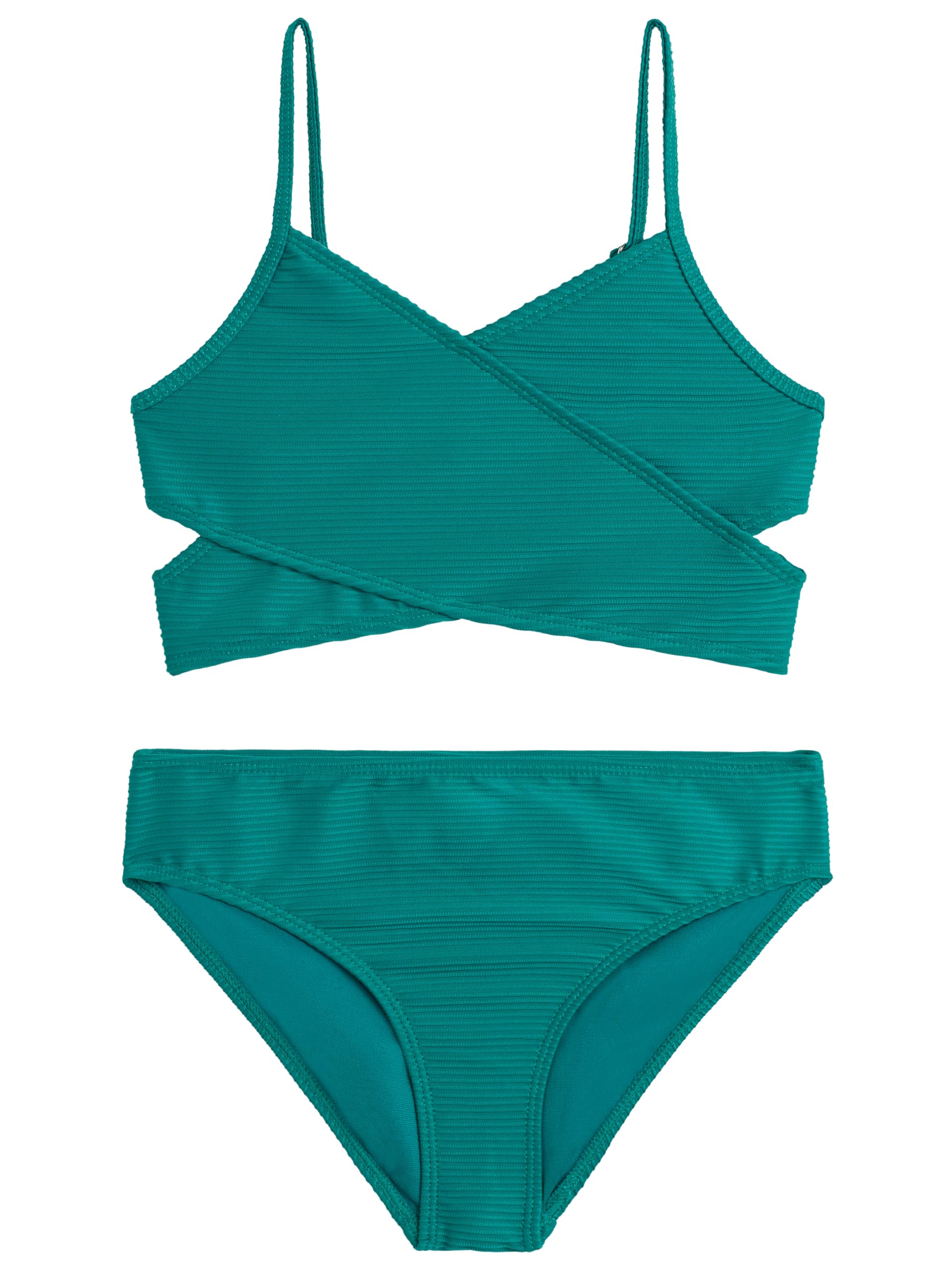 Kanu Surf Girls' Coral Reef Beach Sport Wrap Around Bikini 2-Piece Swimsuit