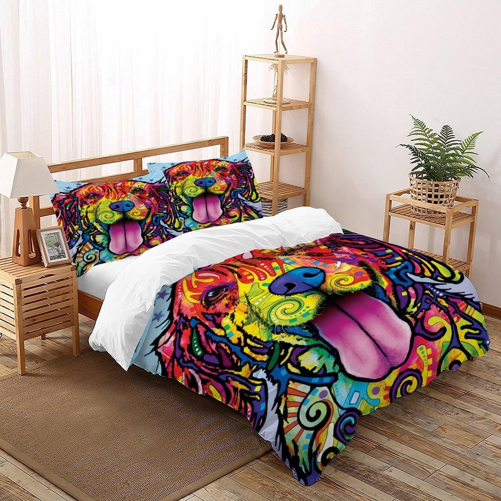 Housse de couette 3 pièces grand format 260x220 animal theme