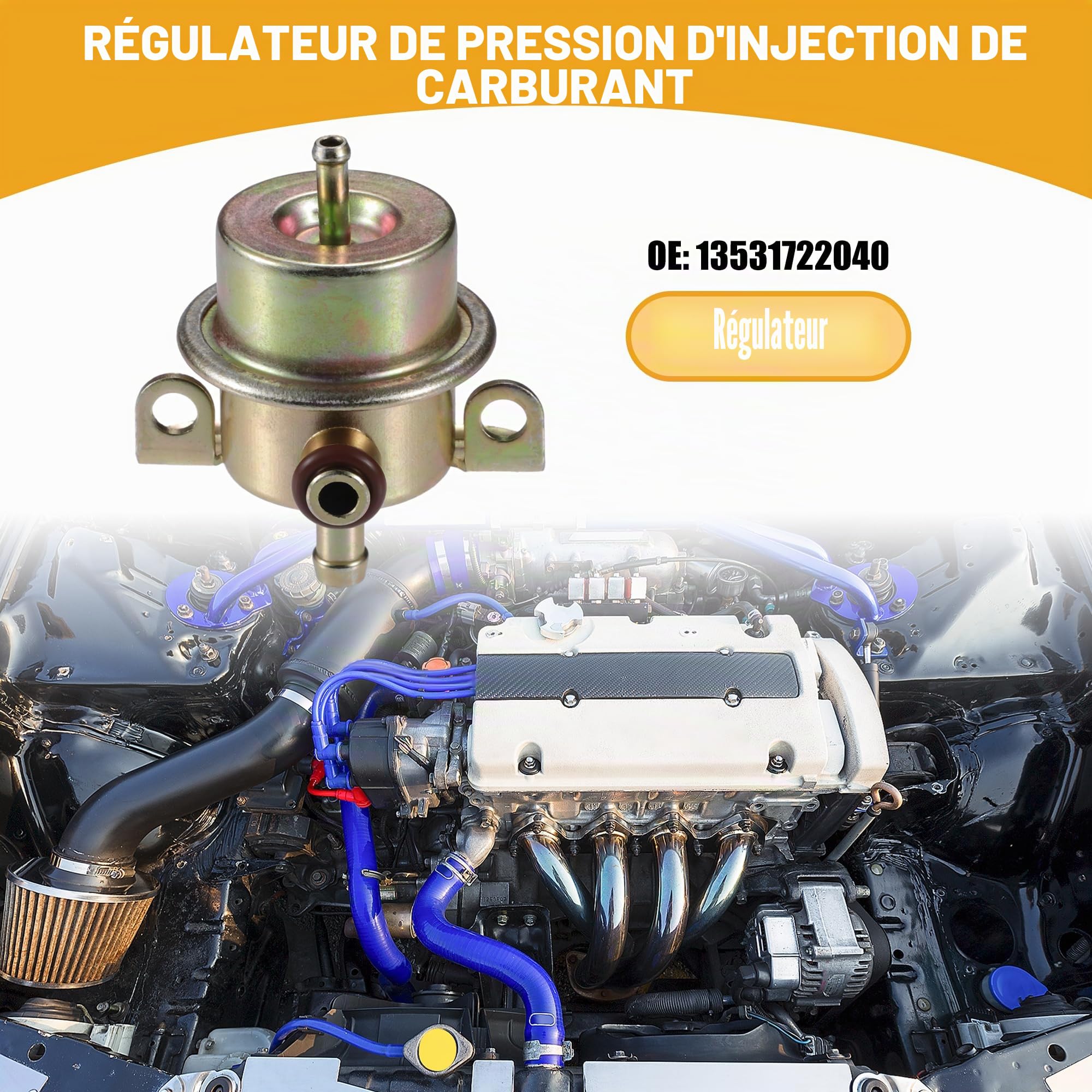 Régulateur Pression Injection Carburant Pour Bmw 325i 87-93 1pc | Couleur Bronze Métallisé, Matériau Métal, OE 13531722040, Pour BMW 318i 85, 325is 87-91, 535i 85-93, 1 Pièce
