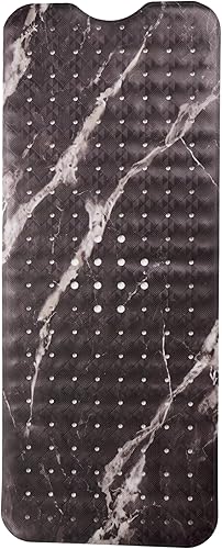 Miniatura 25 de ENKOSI Alfombra de baño – Alfombra antideslizante grande de 40 x 16 pulgadas con ventosas y agujeros de drenaje – Alfombra de baño extra larga para