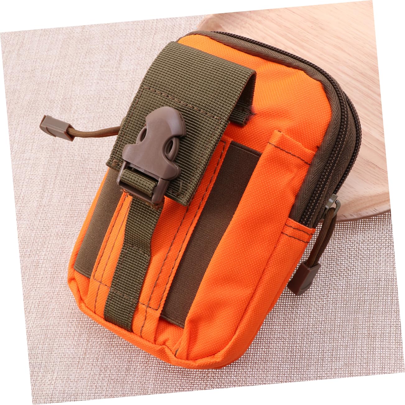 BESPORTBLE Duffle Waist Pack Sports Waist Bag for Outdoor Activities Lightweight Durable Orange Fanny Pack for Running Walking Travel and Workouts