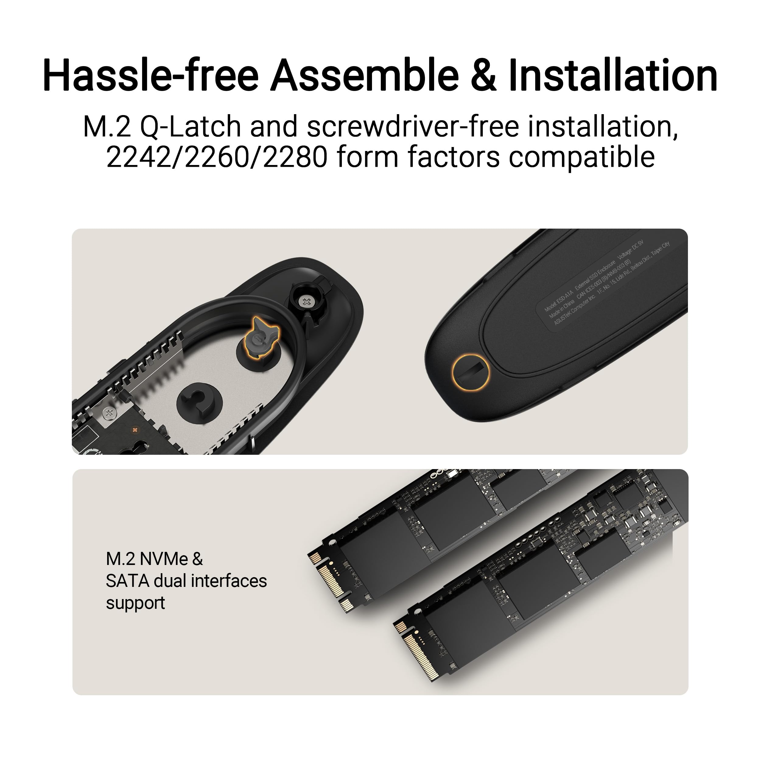 Amazon.com: ASUS Cobble USB-C 3.2 Gen 2x1 SSD Enclosure (up to 10