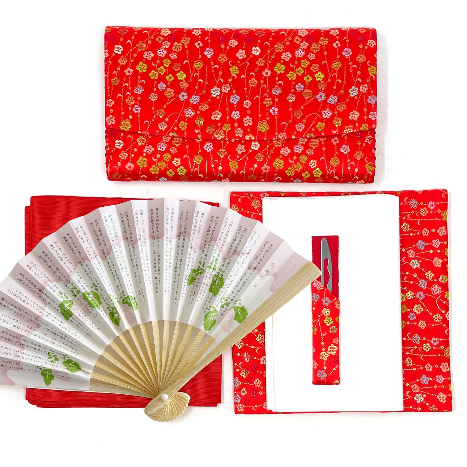 Japanese Tea Ceremony Utensils 6 Piece Beginner Set Nishijin Weave Japan