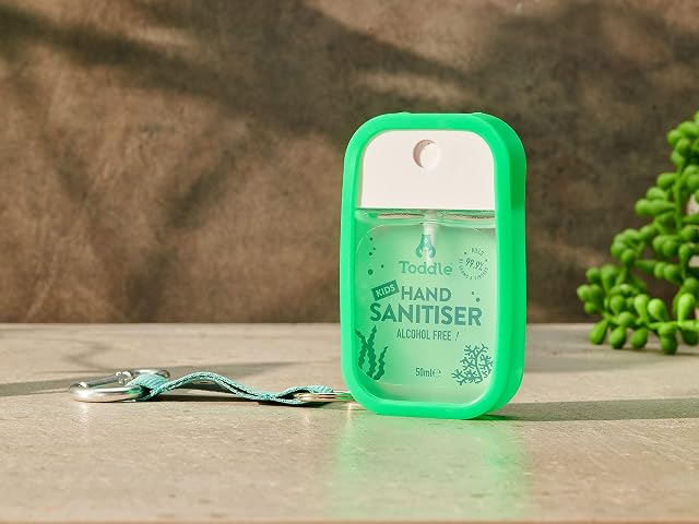 Toddle Eco-Refill Gentle Sanitiser Spray 50ml | Hypo-Allergenic & Eczema Friendly | Kills 99.99% of Germs and Viruses | Refreshing Sanitiser Suitable for Sensitive Skin | Child-Friendly Design
