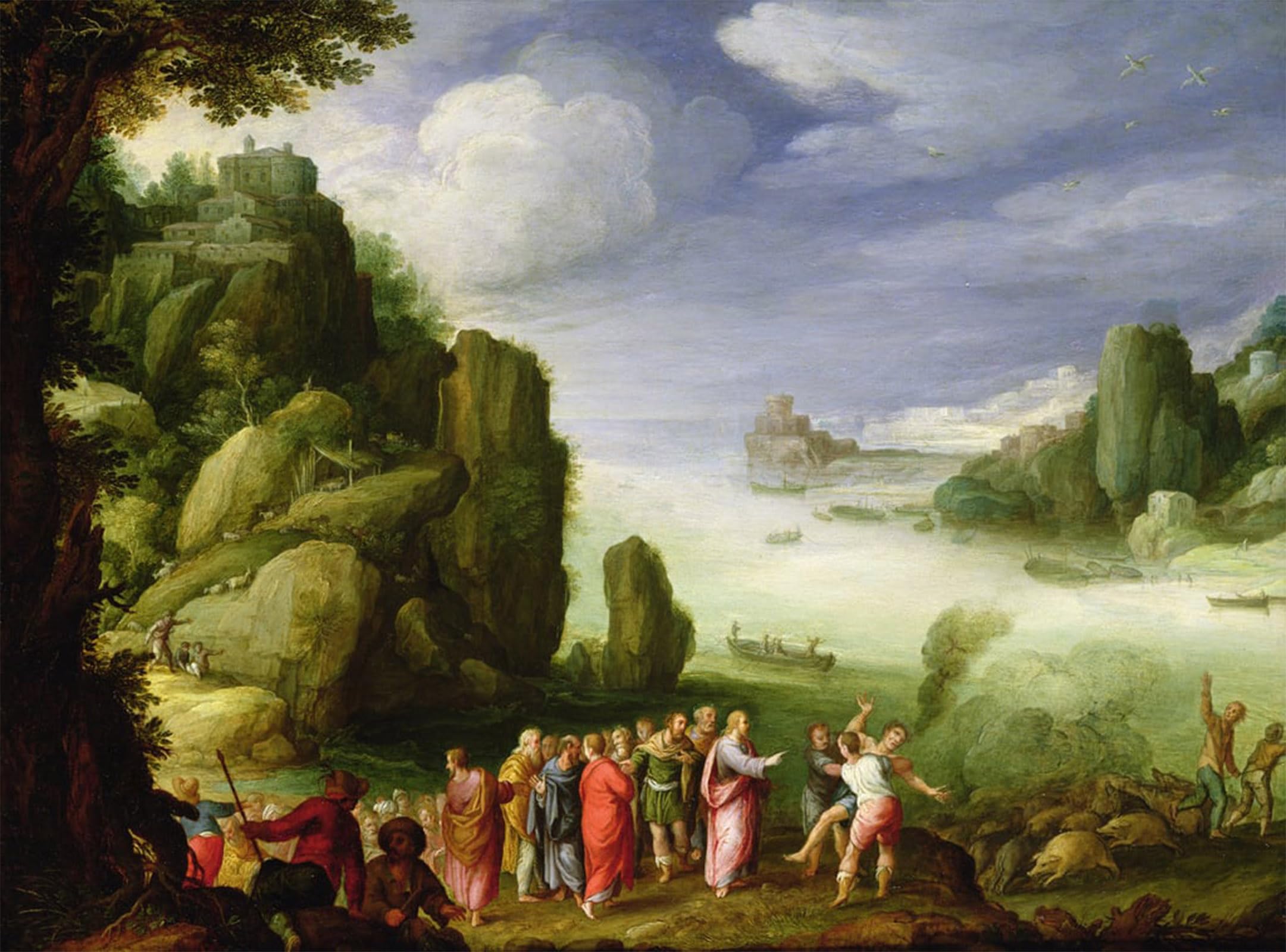 Pinturas murales de Paul Bril para salones elegantes y pasillos de diseño clásico 60x90cm 5