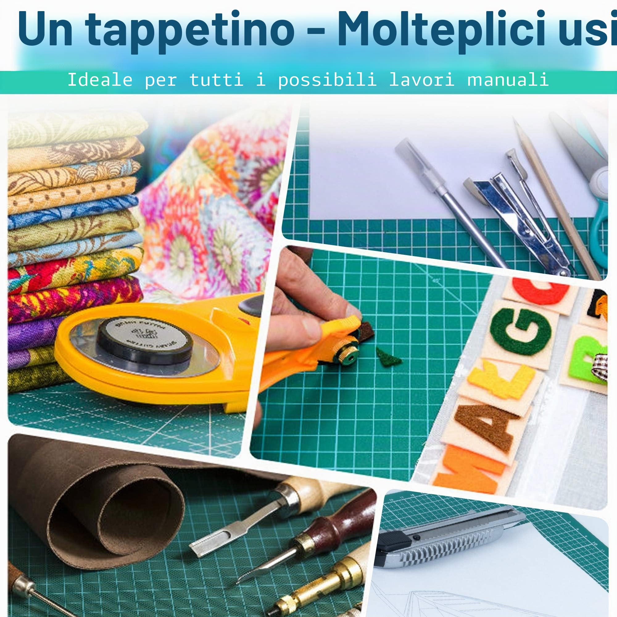 Tappetino da Taglio Autoguarigione A3 45x30 cm 5 Strati La Manuli Cutting Mat per Patchwork Cucito
