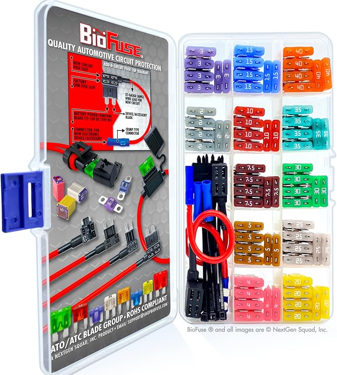 Kit fusibles automotriz BIOFUSE 120 piezas 2A a 40A miniatura 3