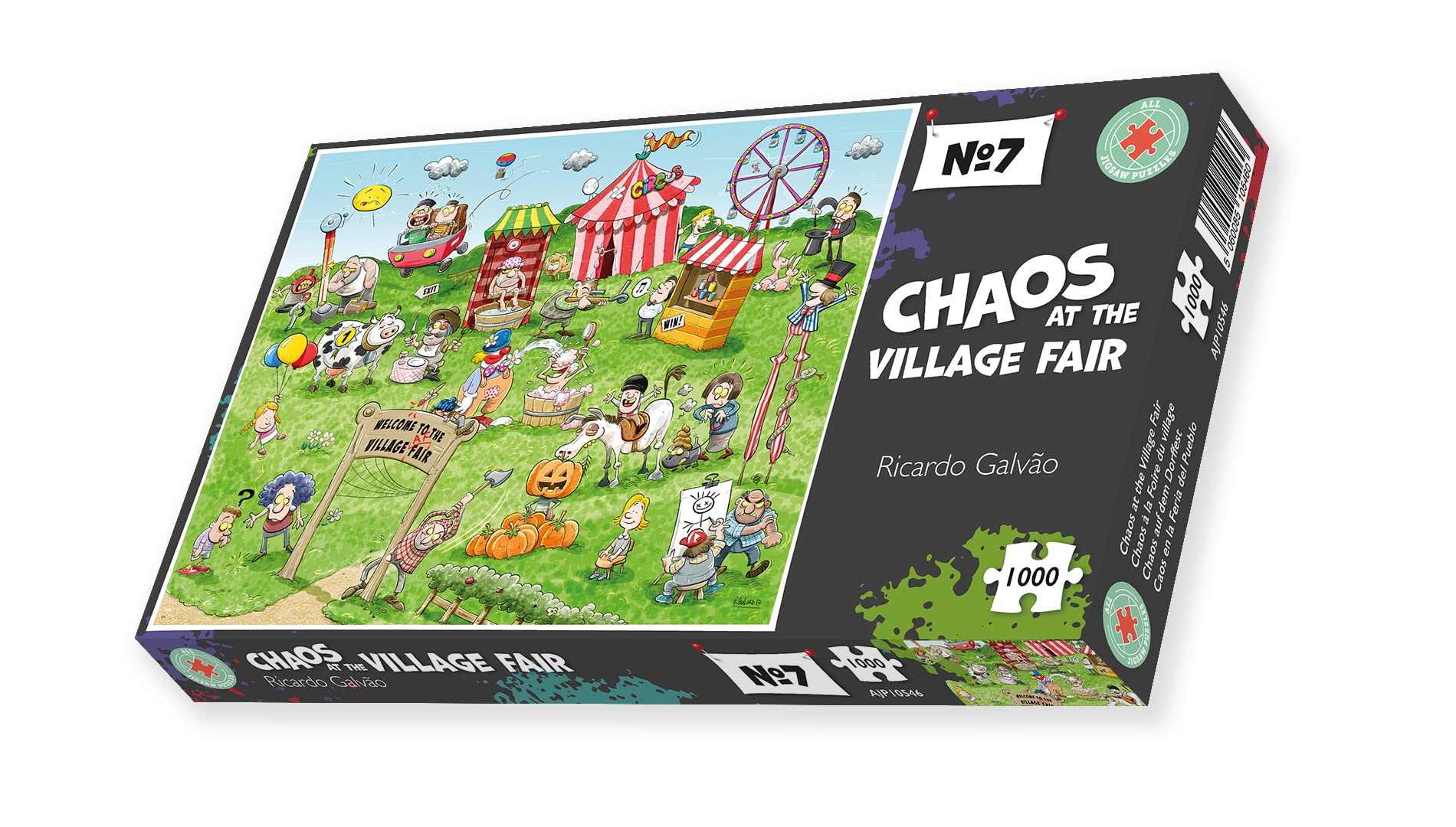 Puzzle Caos Alla Fiera Del Villaggio – 1000 Pezzi Per Adulti E Ragazzi, 66x50 Cm, Disegno Umoristico - 3