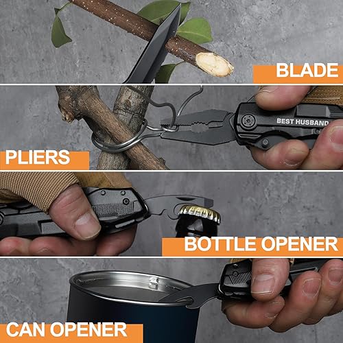 Miniatura 5 de Regalos para marido y él  Cuchillo multiherramienta "Best Husband Ever"  Ideas de regalo de cumpleaños para marido  Aniversario Día de San Valentín,