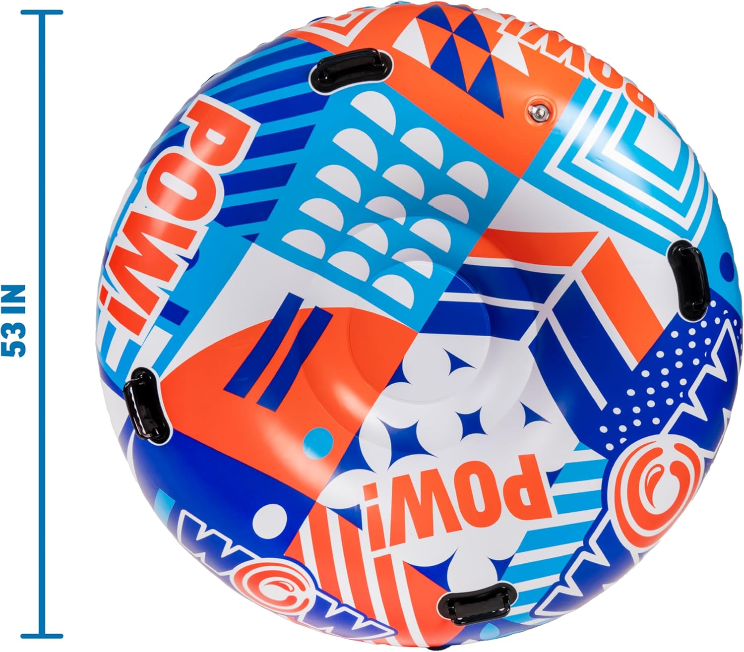 Wow Sports POW Inflatable Snow Tube - Tarpaulin Bottom - Heavy Duty Sled for Kids - Winter Sledding Toy