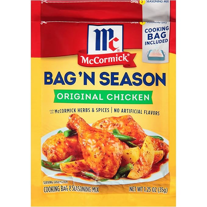 McCormick Bag 'n Season Original Chicken Cooking Bag & Seasoning Mix, 1.25 oz