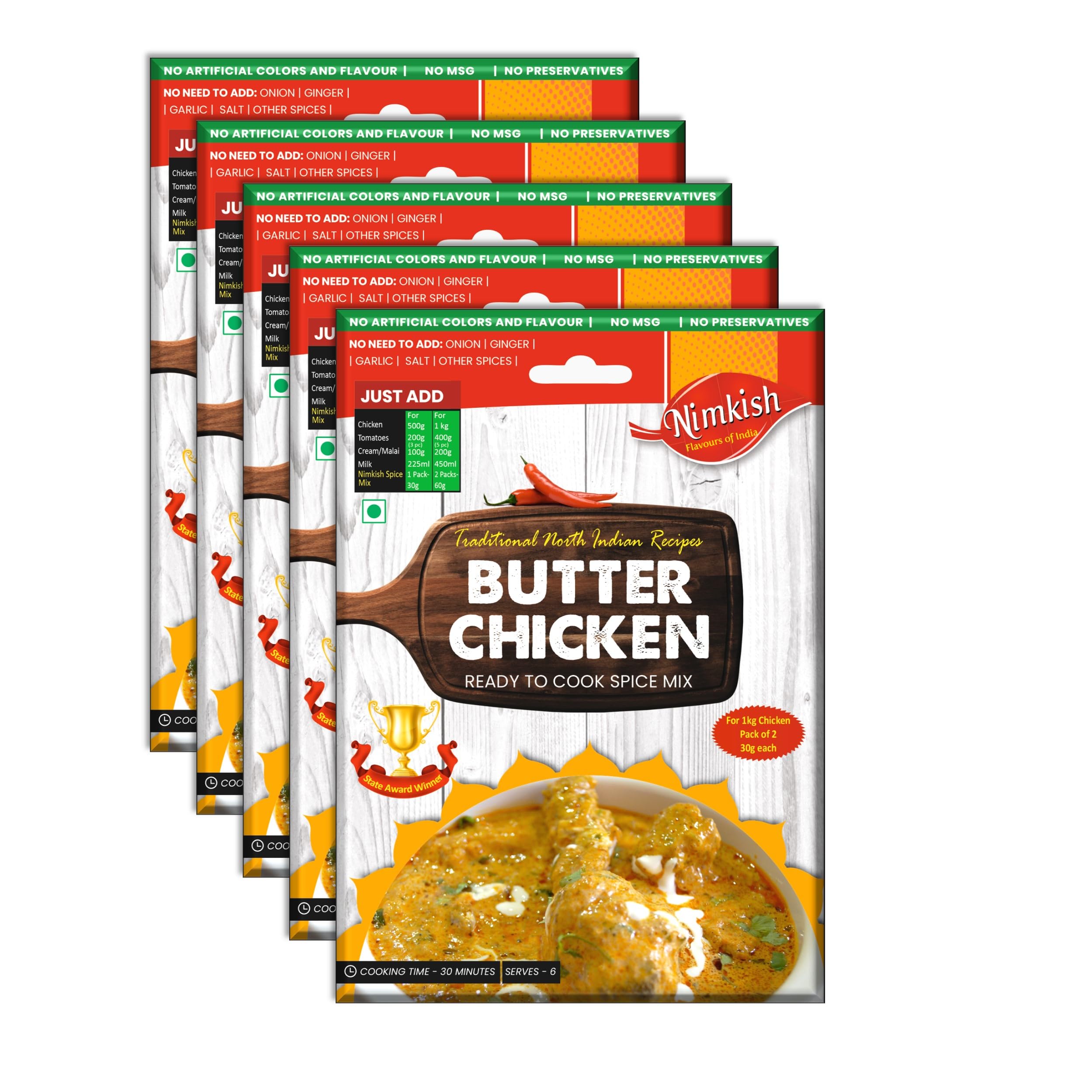 See full amazon price history chart for Nimkish Butter Chicken Masala - Pack of 5 (60g Each) | Ready-to-Cook Indian Spice Mix | Premix for tasty and easy meals Nimkish Butter Chicken Masala - Pack of 5 (60g Each) | Ready-to-Cook Indian Spice Mix | Premix for tasty and easy meals (B08LM9FKXJ) Amazon Price History, Amazon Price Tracker