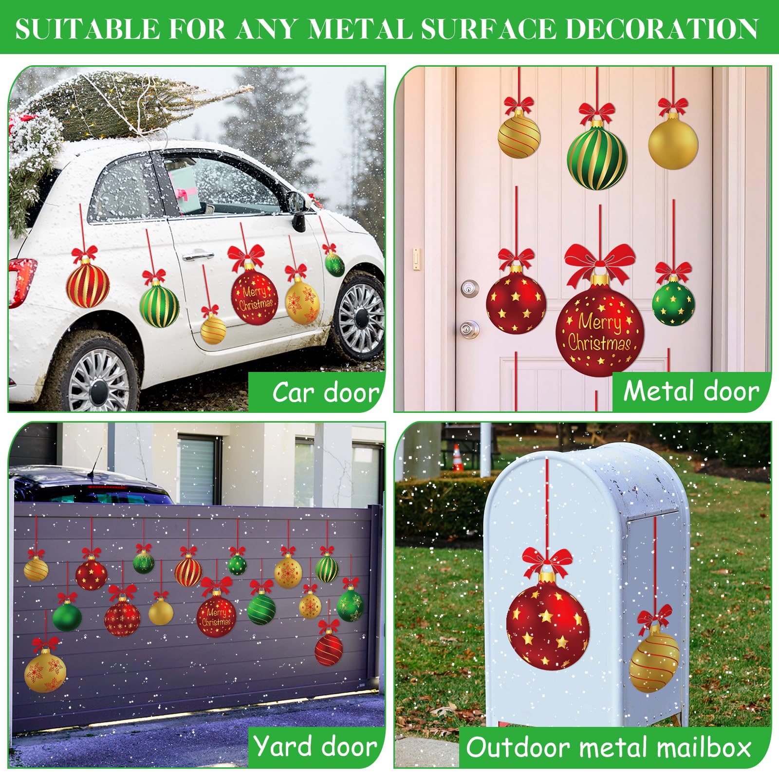 22 Pcs Christmas Garage Door Decorations Magnets All In One Garage Door Christmas Decorations