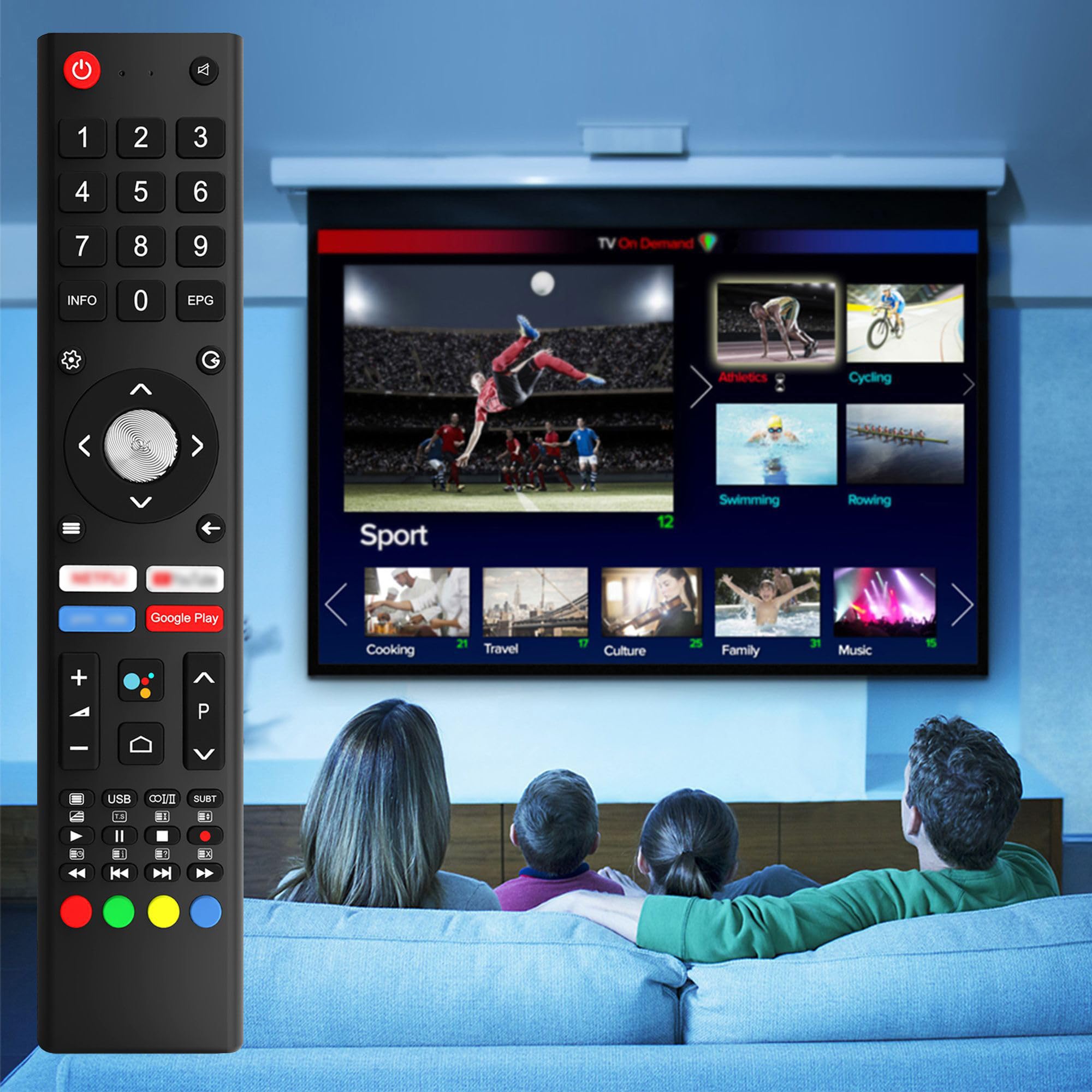 Télécommande TV de Remplacement pour ChiQ/Changhong/SABA – Compatible L32H7S, L40H7A, L50H7A, U55IP7UHD,etc - Aucun réglage requis
