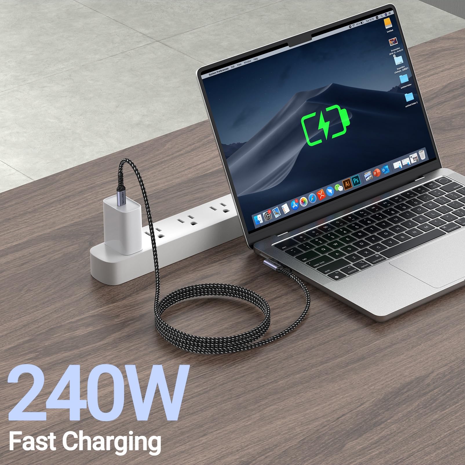 Kabel SUMPK USB 4 240W 40Gbps 8K 60Hz 4K 144Hz Thunderbolt 4/3