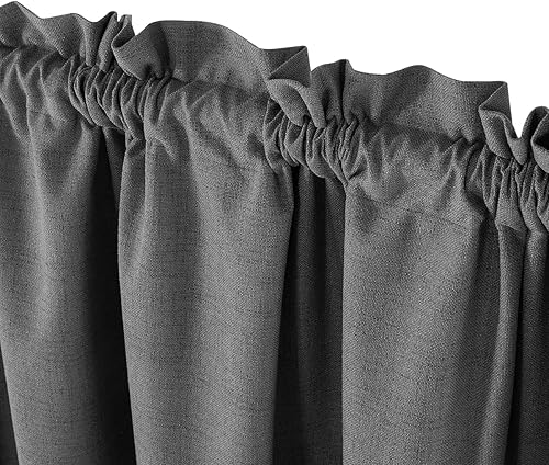 Miniatura 3 de Hofamplly Cortinas opacas de lino sintético 100% de 90 pulgadas de largo para dormitorio, sala de estar, cortinas con aislamiento térmico, cortinas