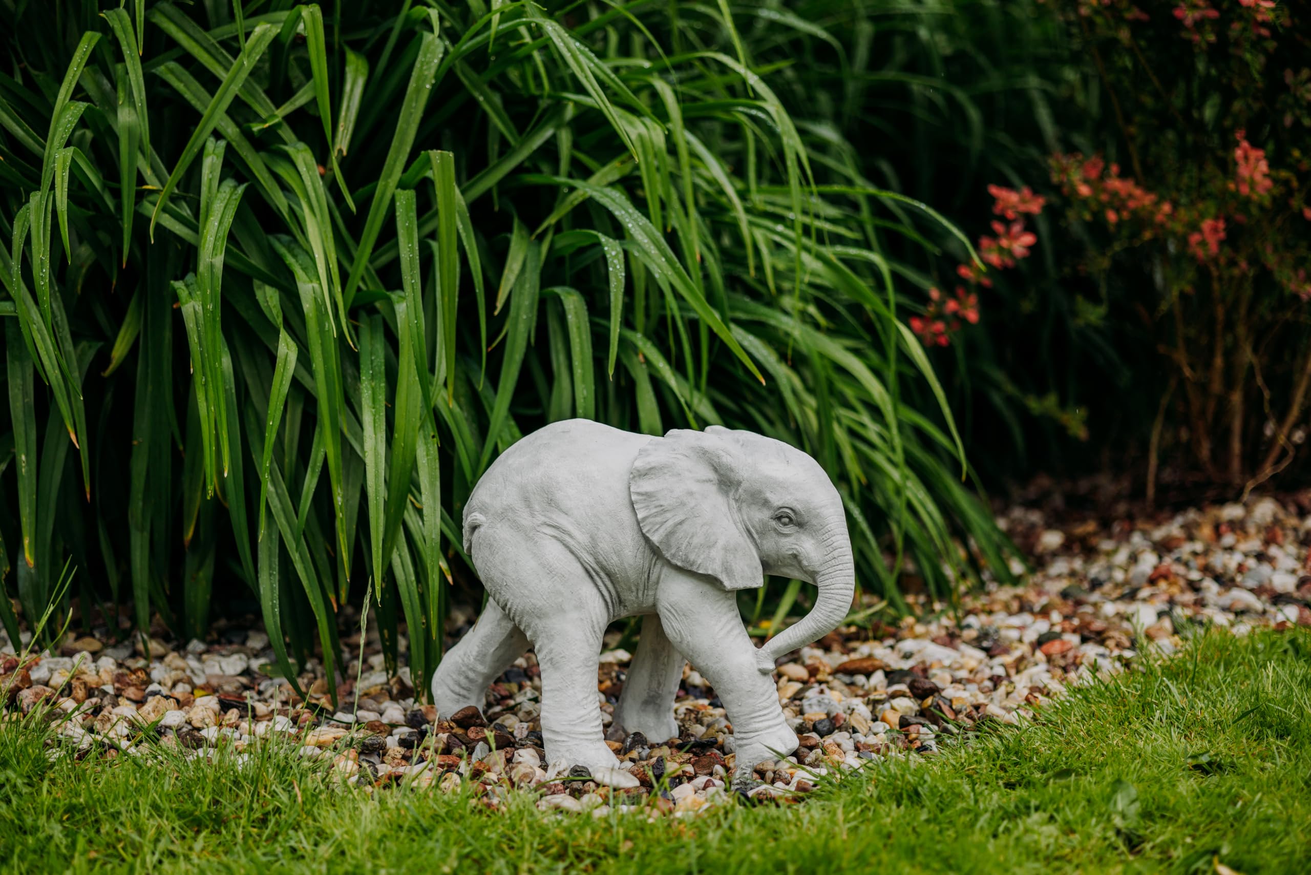 Imposante Statue De Loup En Pierre Résistante Au Gel Pour Extérieur Hauteur 82 Cm 125 Kg Gris