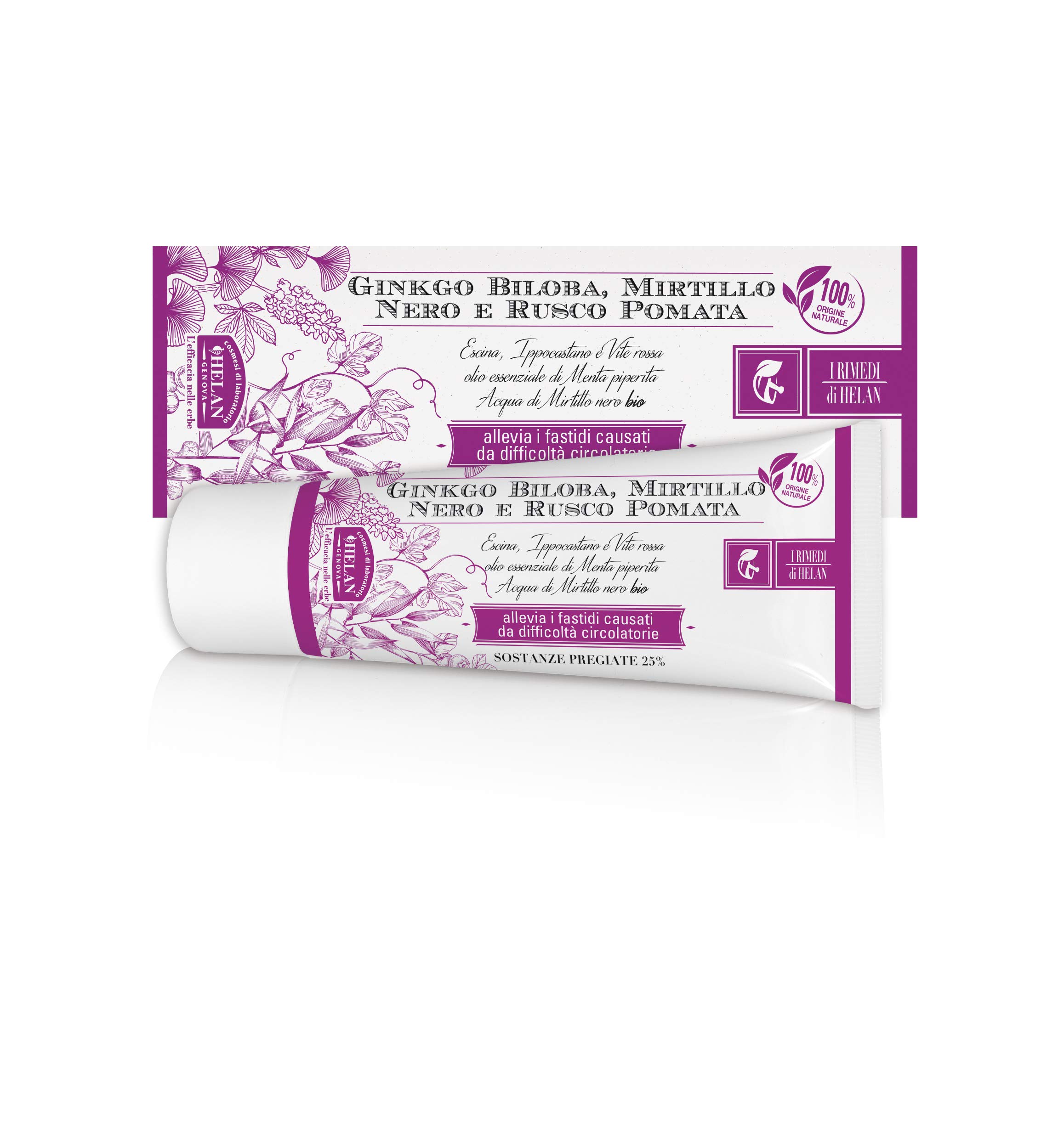Helan, The Remedies, Ginkgo Biloba, Bilberry And Butcher's Broom Ointment, Relieves Circulatory Discomfort, 75 ml