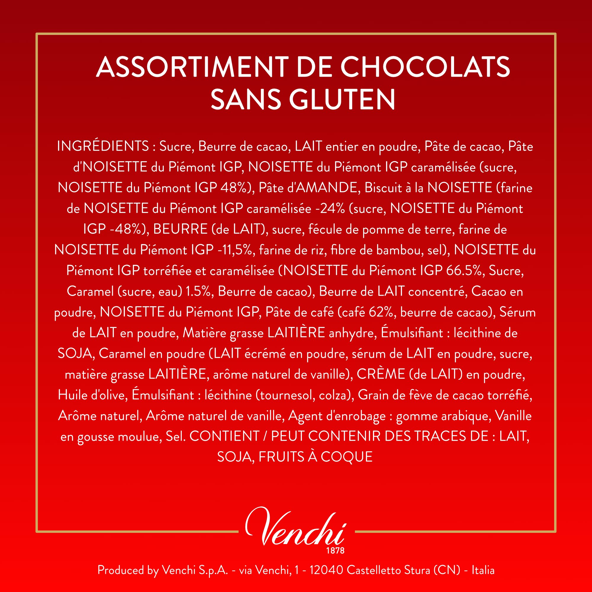 Venchi - Collection Noël - Calendrier de l'Avent Prestige, 310 g - 31 Chocolats - Idée Cadeau - Sans Gluten