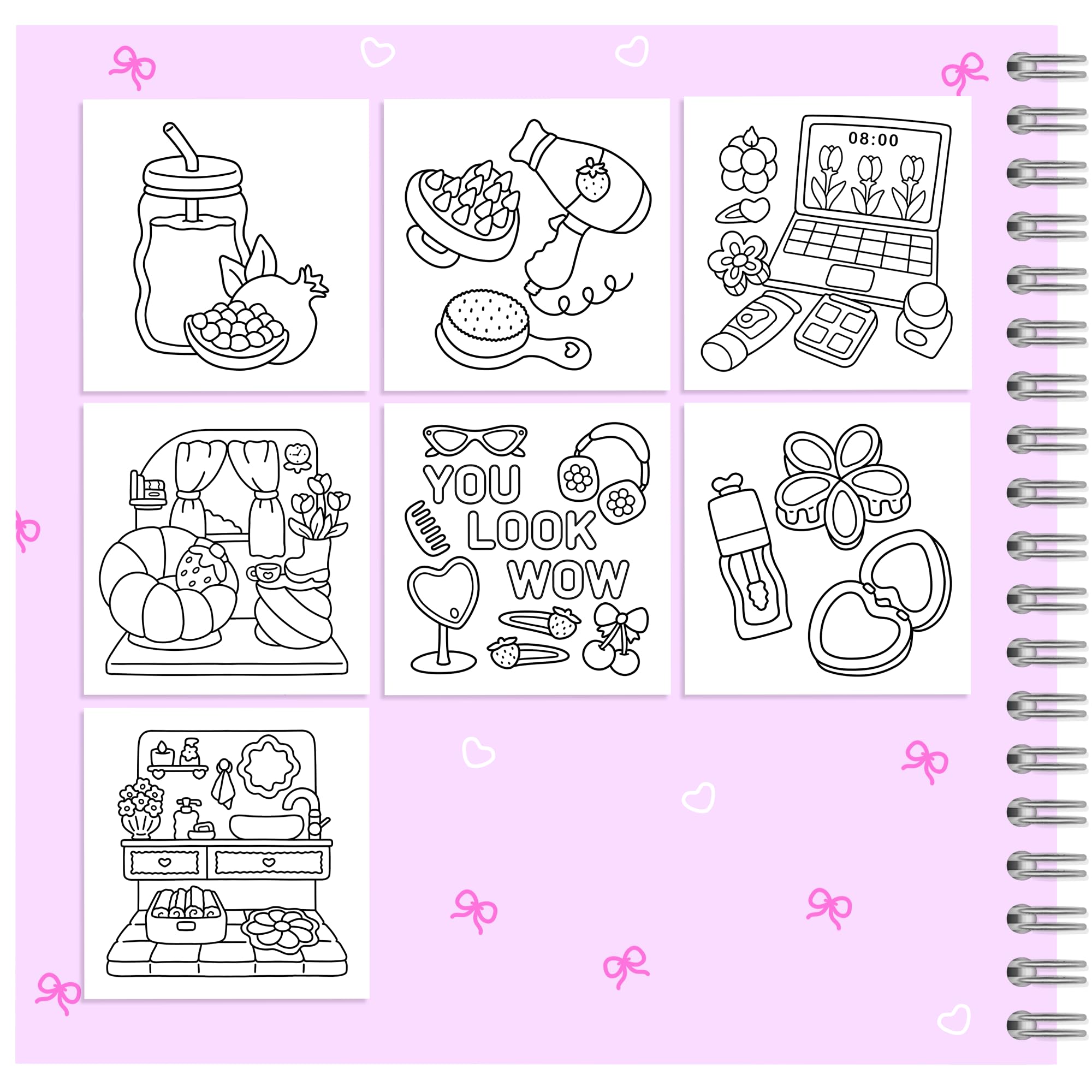 Self-Love: Girl Therapy Coloring Book: A Cozy Coloring Book full of Girl Power and Self-Care: Spiral-bound