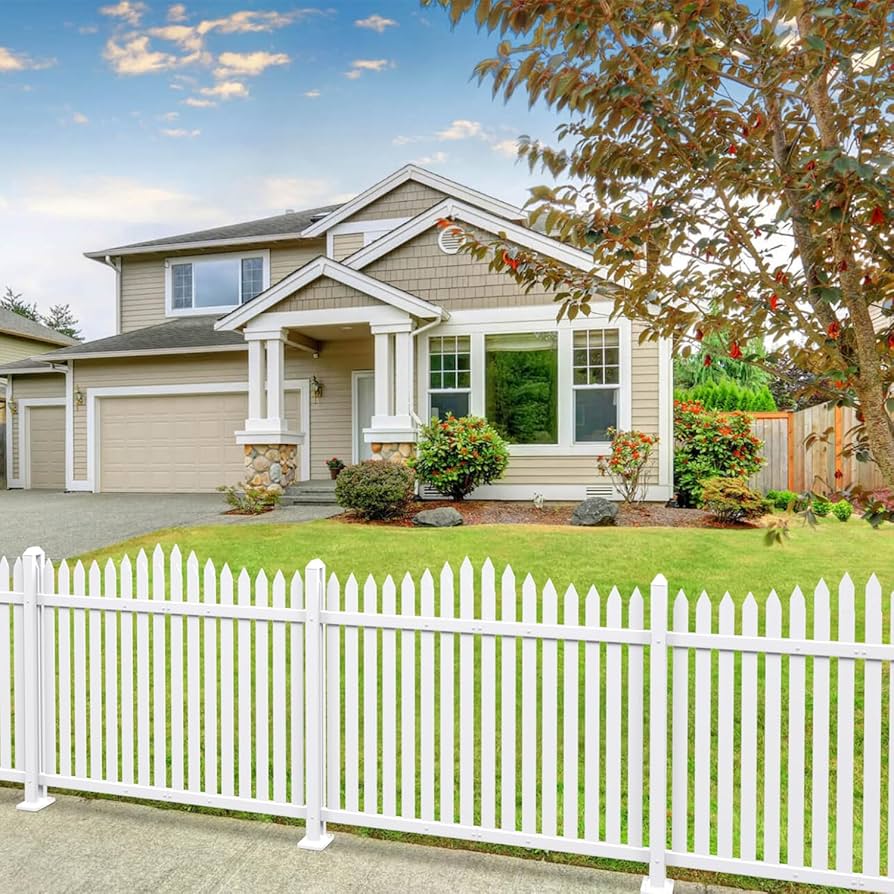 PENN 2個セット Amazon.com : Patio 2 Sets Vinyl Picket Fence Panels 36